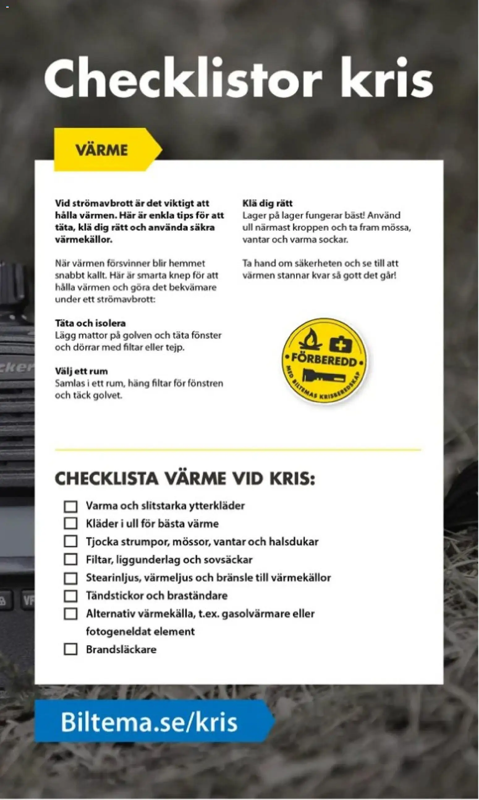 Biltema reklamblad aktuell från 20/09/2026 | Sida: 10 | Produkter: Brandsläckare, Kläder, Vantar, Värmeljus