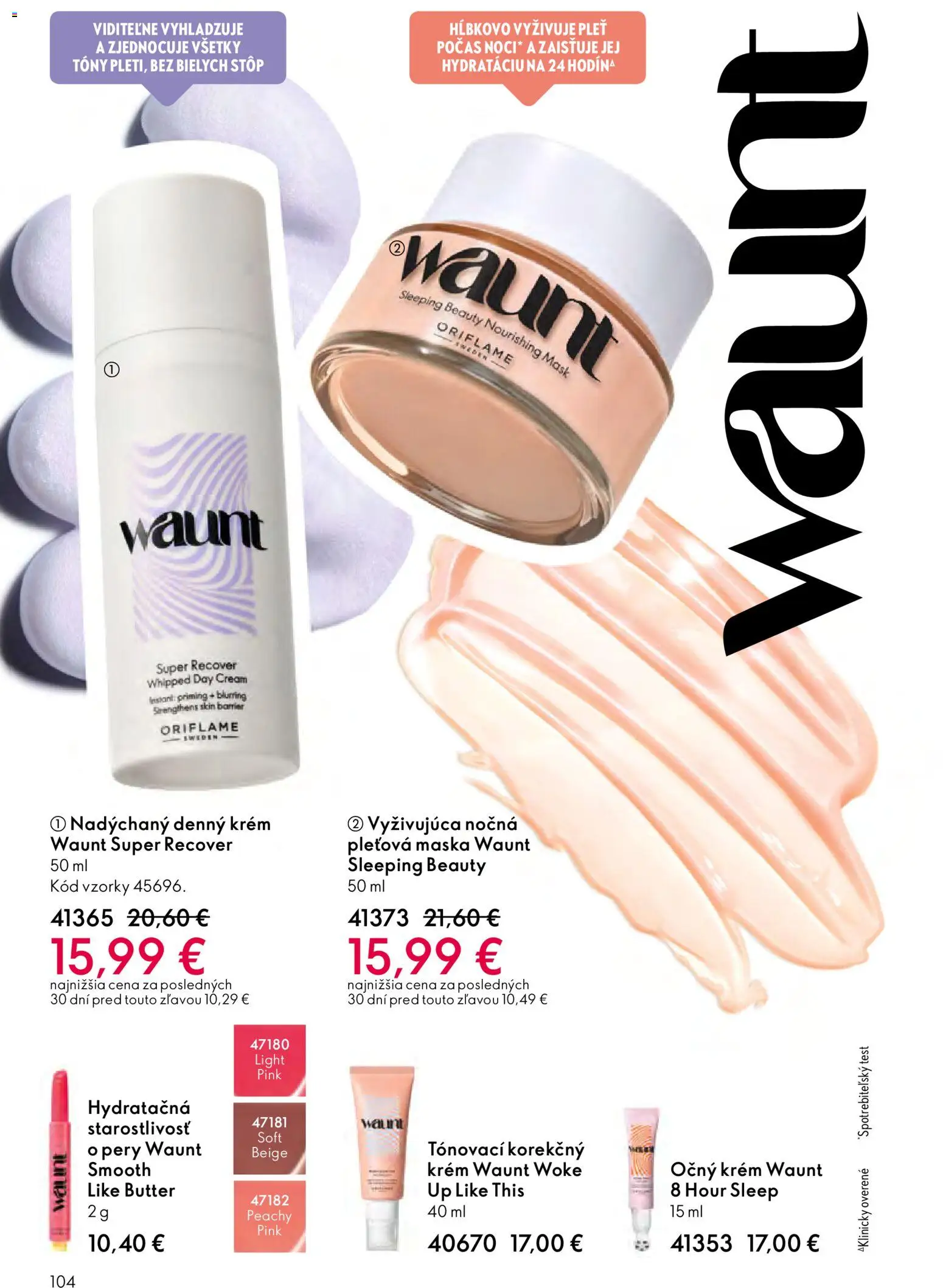 Nové Oriflame akcie – leták je platný od 27.05.2026 | Strana: 104 | Produkty: Maska, Krém
