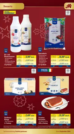 Metro Festlich Geniessen ab 01.09.2026 gültig | Seite: 24 | Produkte: Mascarpone, Blaubeeren, Eis