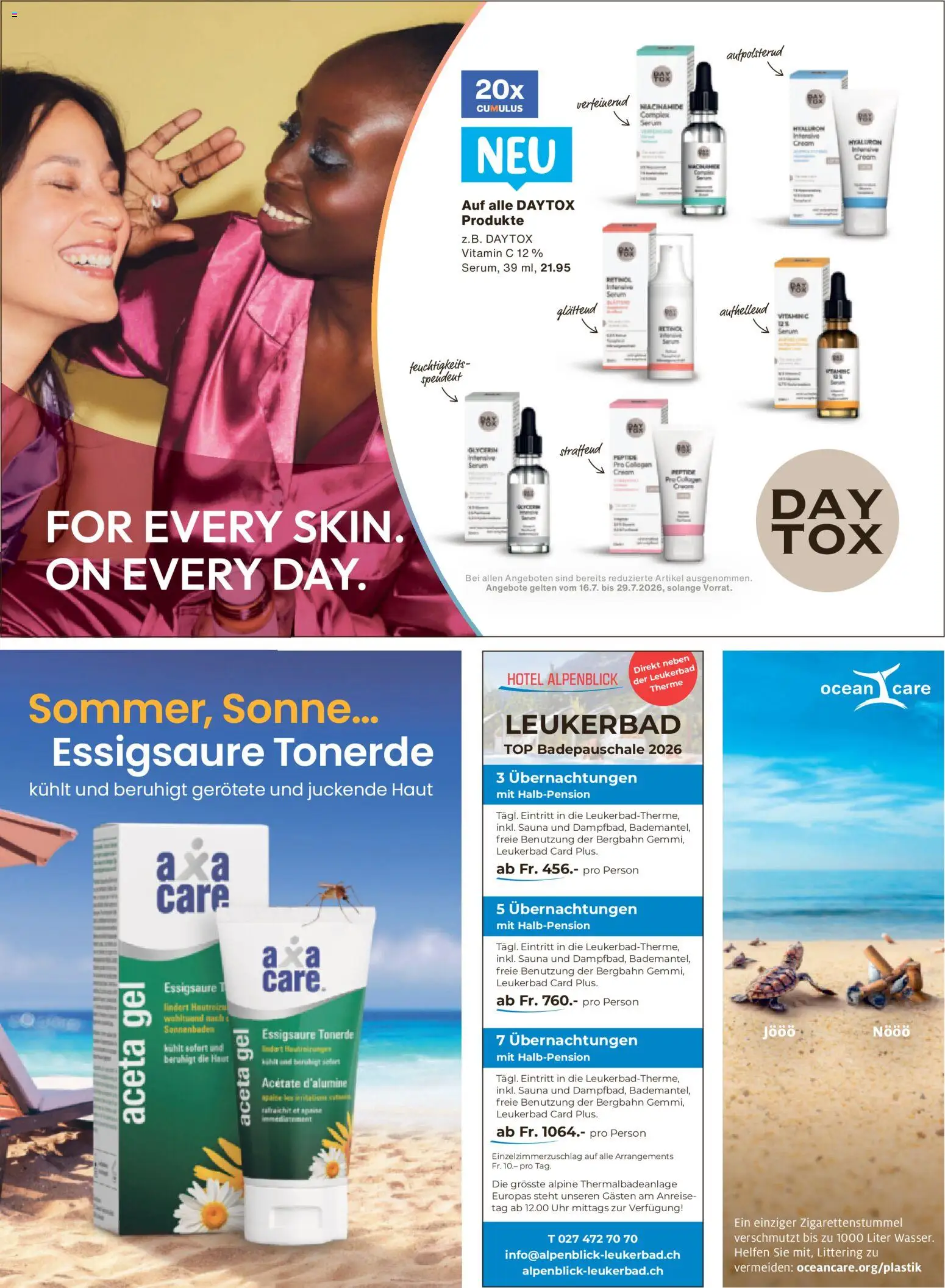 Migros aktionen Magazin – gültig ab 15.07.2026 | Seite: 38 | Produkte: Serum, Uhr, Top, Toner