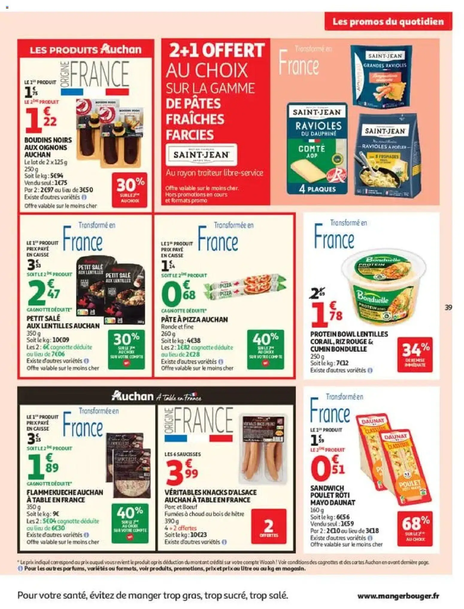 {H1} | Page: 39 | Produits: Poulet rôti, Saucisses, Riz, Oignons