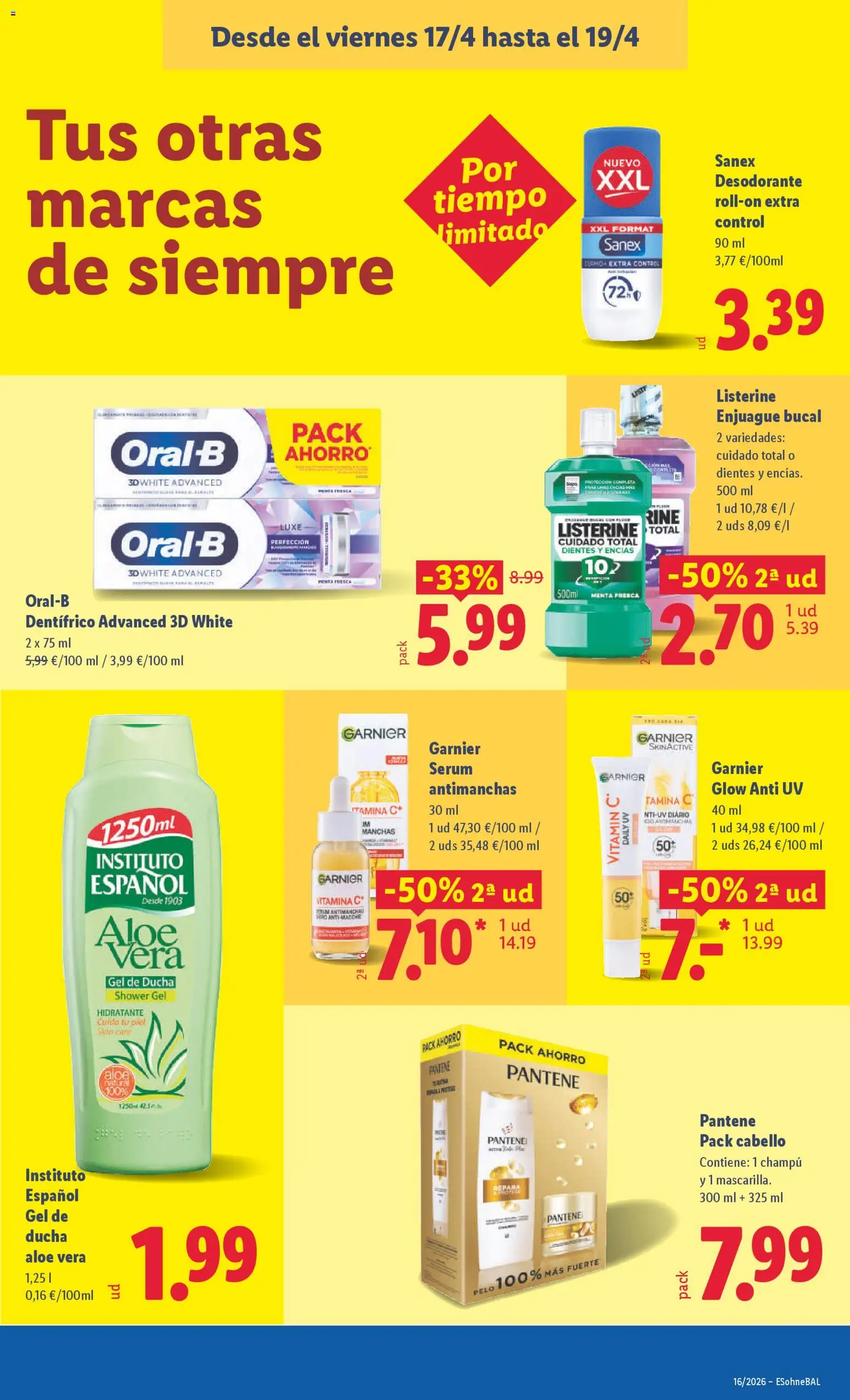 Lidl folleto │ válido desde el 13.04.2026 | Página: 39 | Productos: Gel de ducha, Desodorante, Enjuague bucal, Sérum