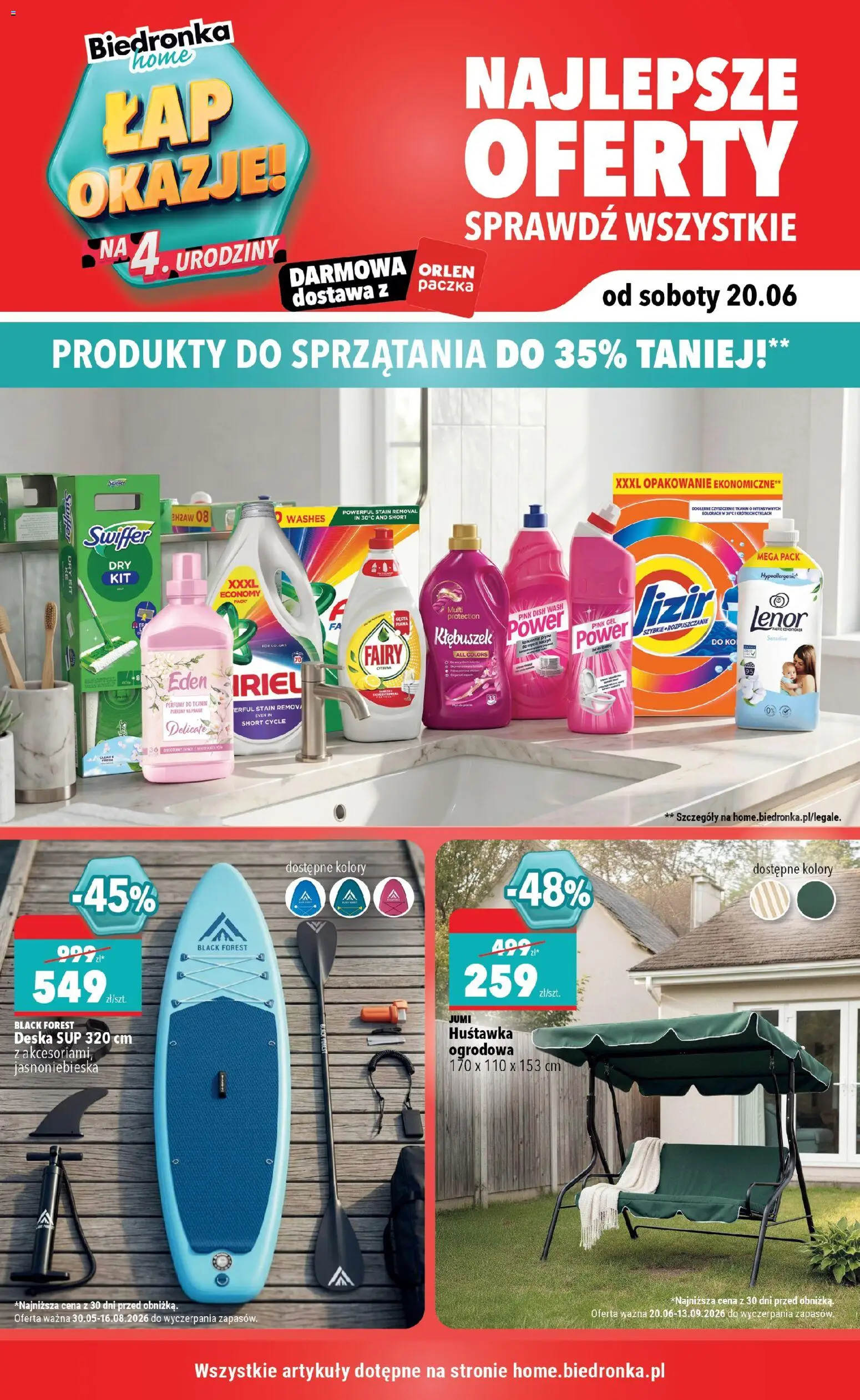 Biedronka Polsko - Home oferta od 30.05.2026 | Strana: 1 | Produkty: Lenor, Swiffer