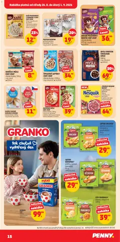 Náhled letáku MYSLI PROTEIN ČOKOLÁDA EMCO, 500 g od 26.08.2026 | Strana: 15