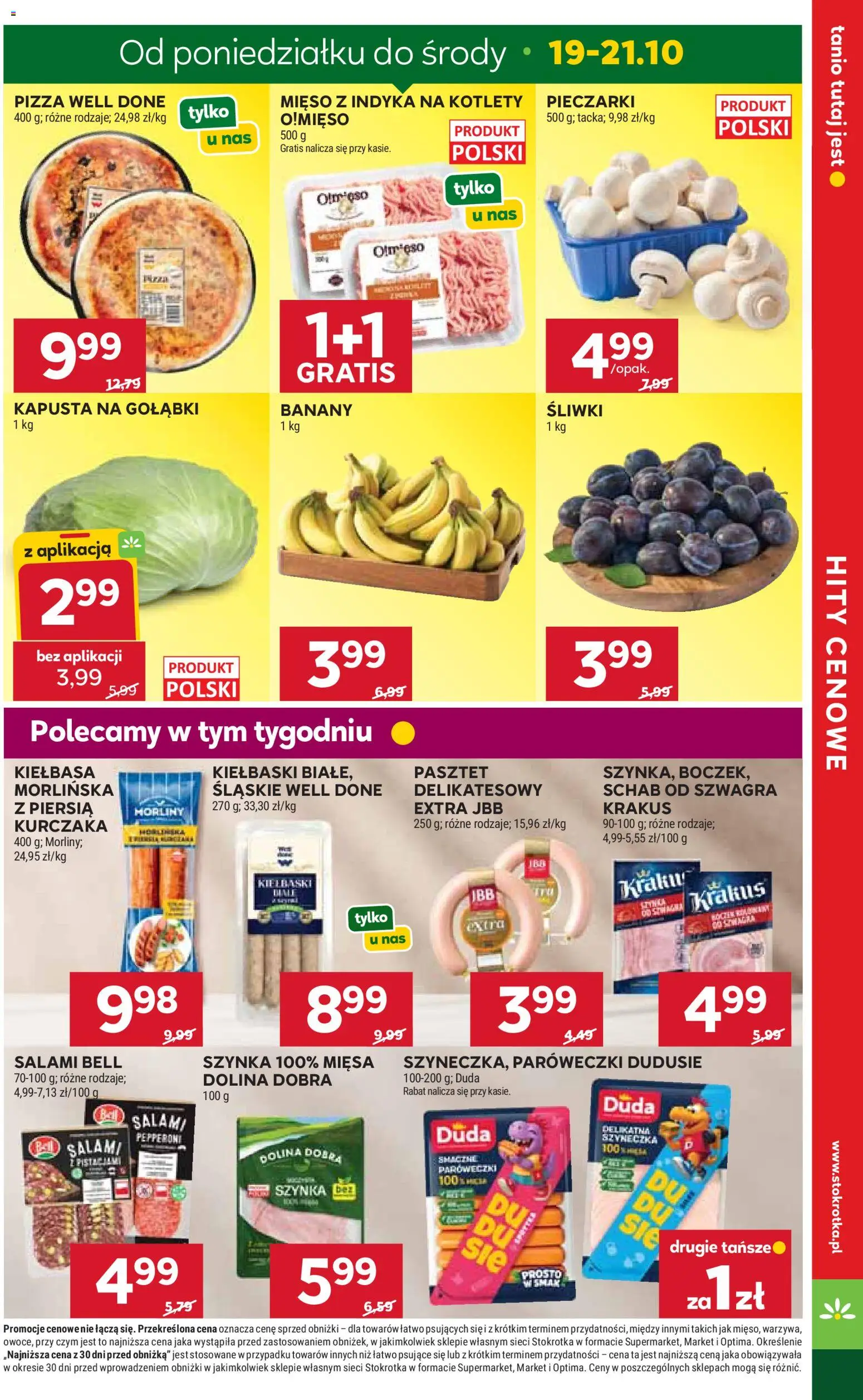 Stokrotka gazetka - Market od 15.10.2026 | Strona: 5 | Produkty: Mięso, Kapusta na gołąbki, Mięso z indyka, Pizza
