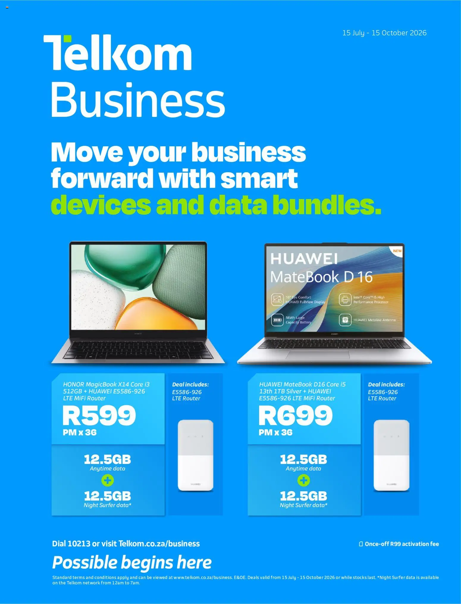 New Telkom catalogue – valid from 15/07/2026 | Page: 20 | Products: Data, Router, Battery