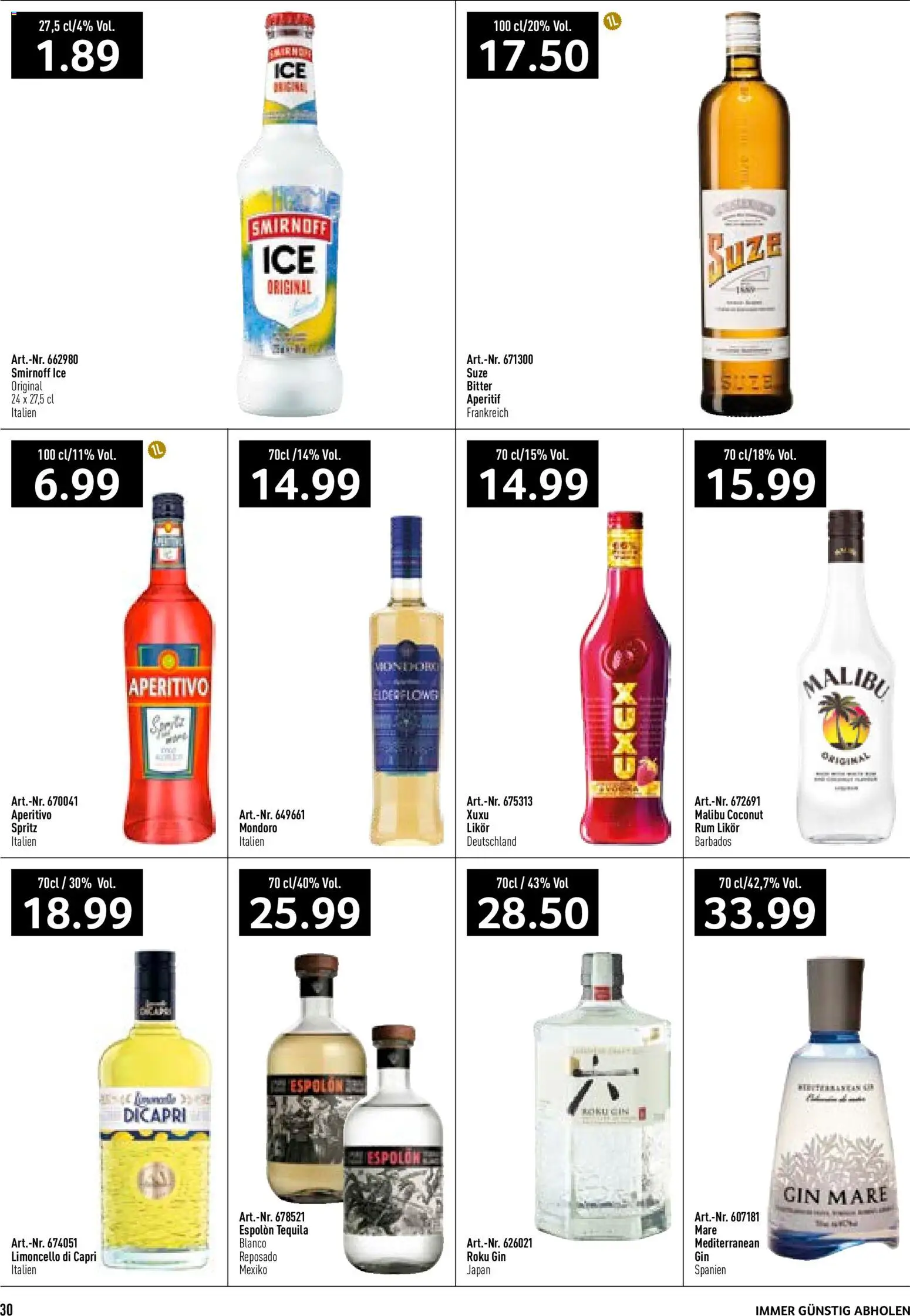 Prodega aktionen – gültig ab 15.06.2026 | Seite: 30 | Produkte: Likör, Gin