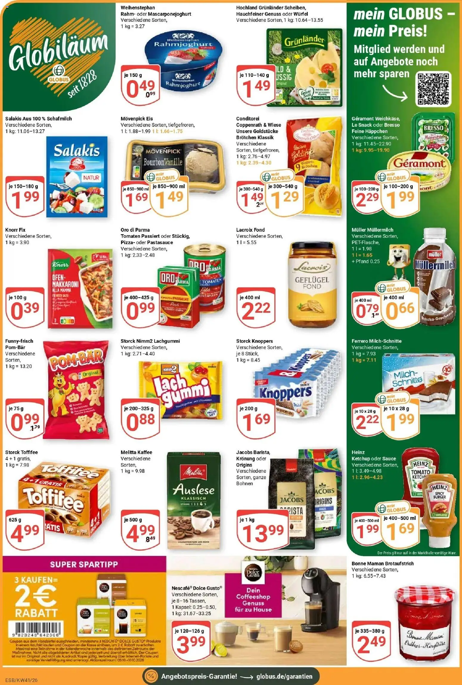 Globus Prospekt Eschborn (ab 05.10.2026) » Angebote online | Seite: 2 | Produkte: Nescafe, Tomaten, Movenpick eis, Ketchup