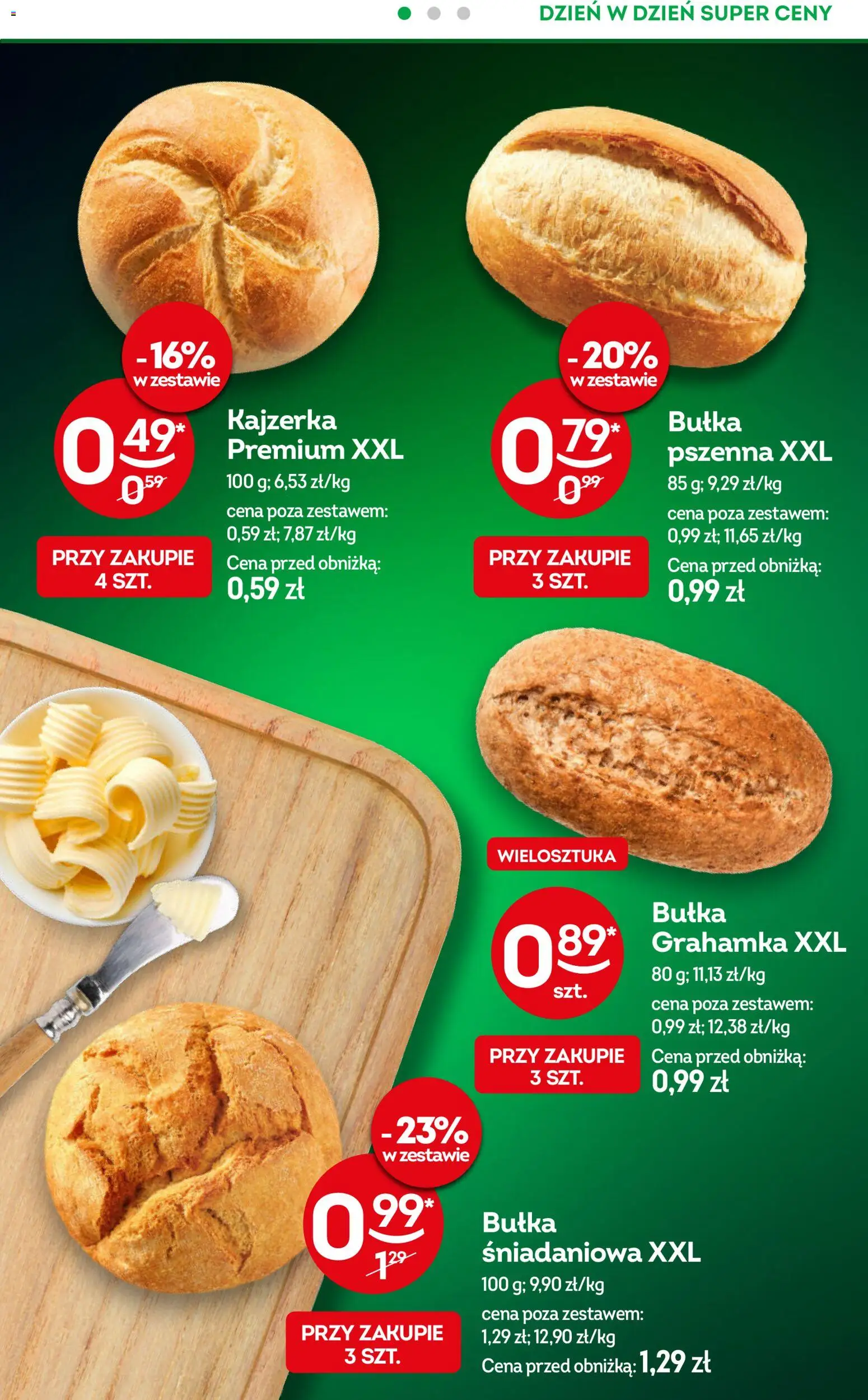 Żabka gazetka - Codzienne produkty od 10.08.2026 | Strona: 4 | Produkty: Kajzerka, Bułka, Bułka śniadaniowa, Bułka grahamka