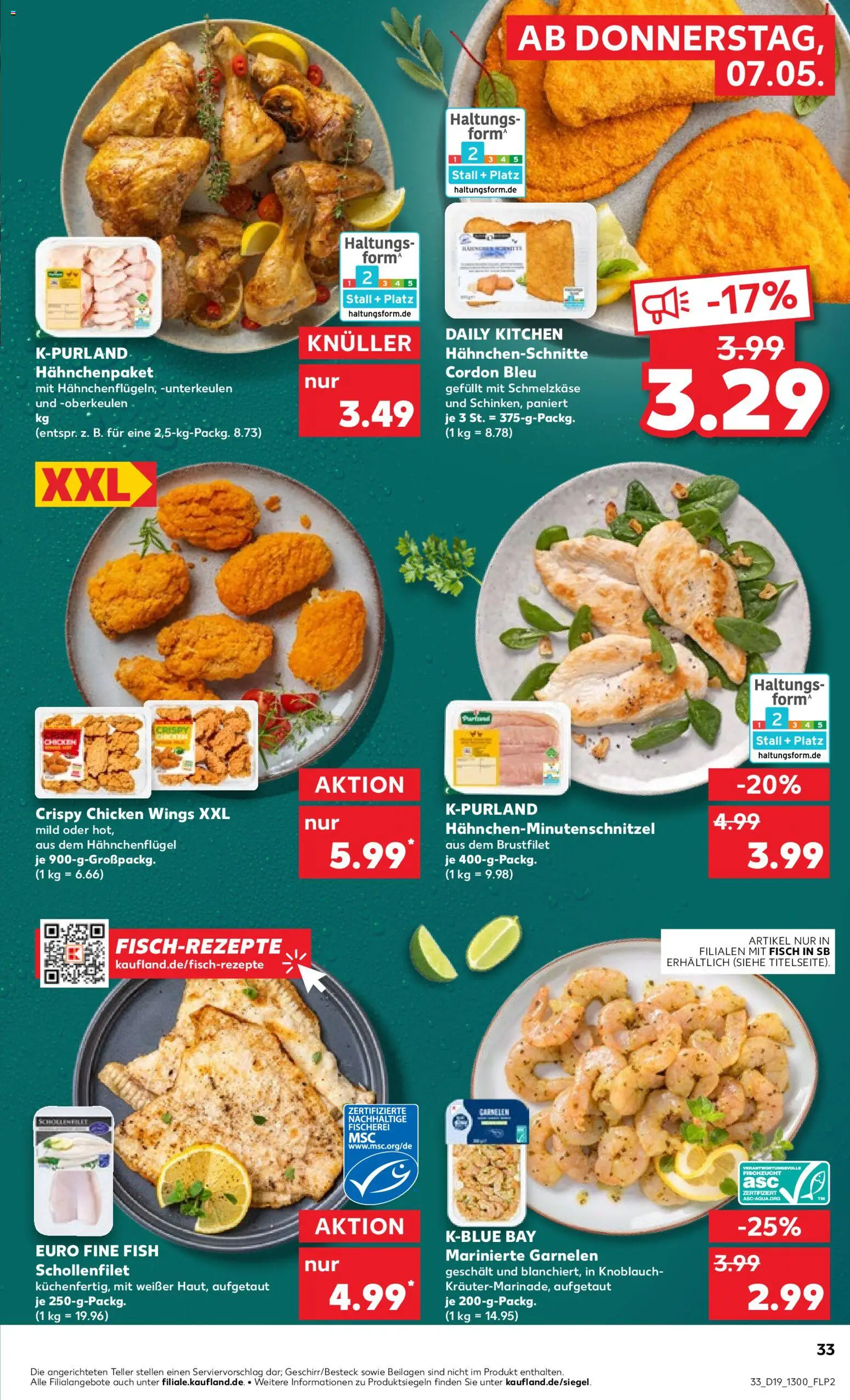 Kaufland Prospekt Köln	 – gültig ab 07.05.2026 | Seite: 33 | Produkte: Garnelen, Fisch, Knoblauch