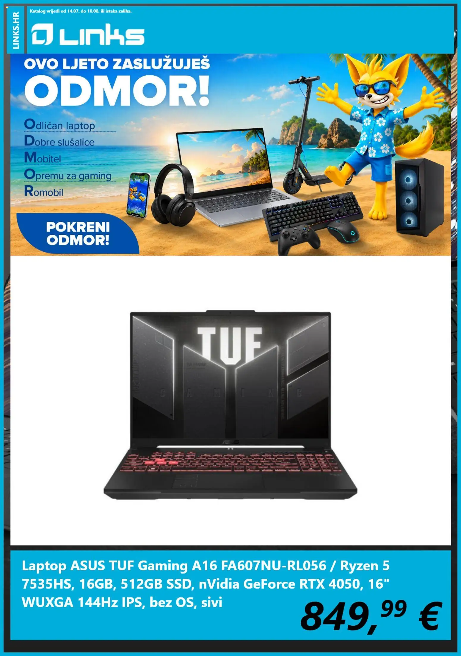 Links katalog | vrijedi od 14.07.2026 | Stranica: 2 | Proizvodi: Romobil, Slušalice