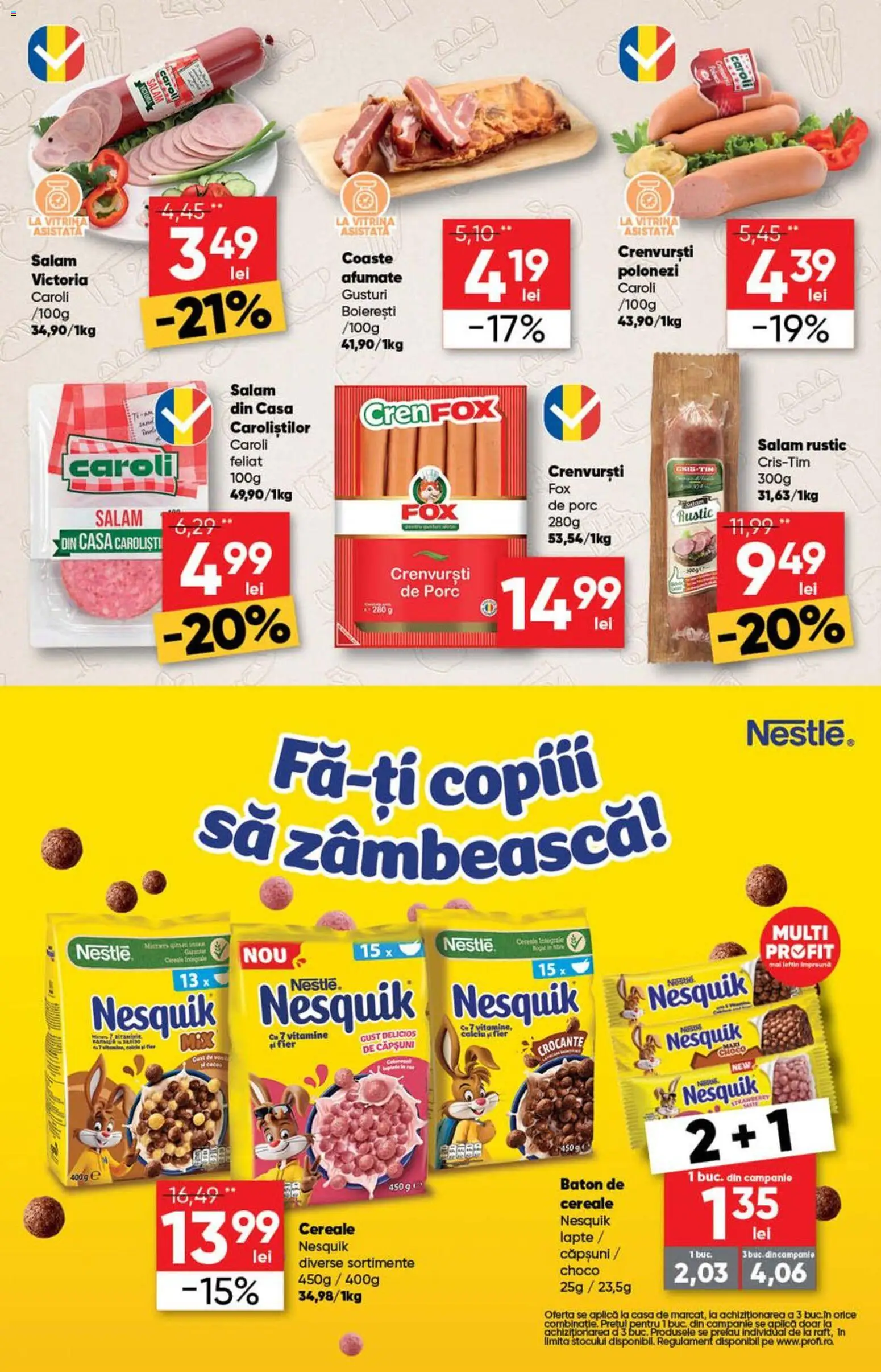 Noul catalog Profi – valabil de la 27.05.2026 | Pagină: 8 | Produse: Vitrină, Lapte, Salam, Cereale