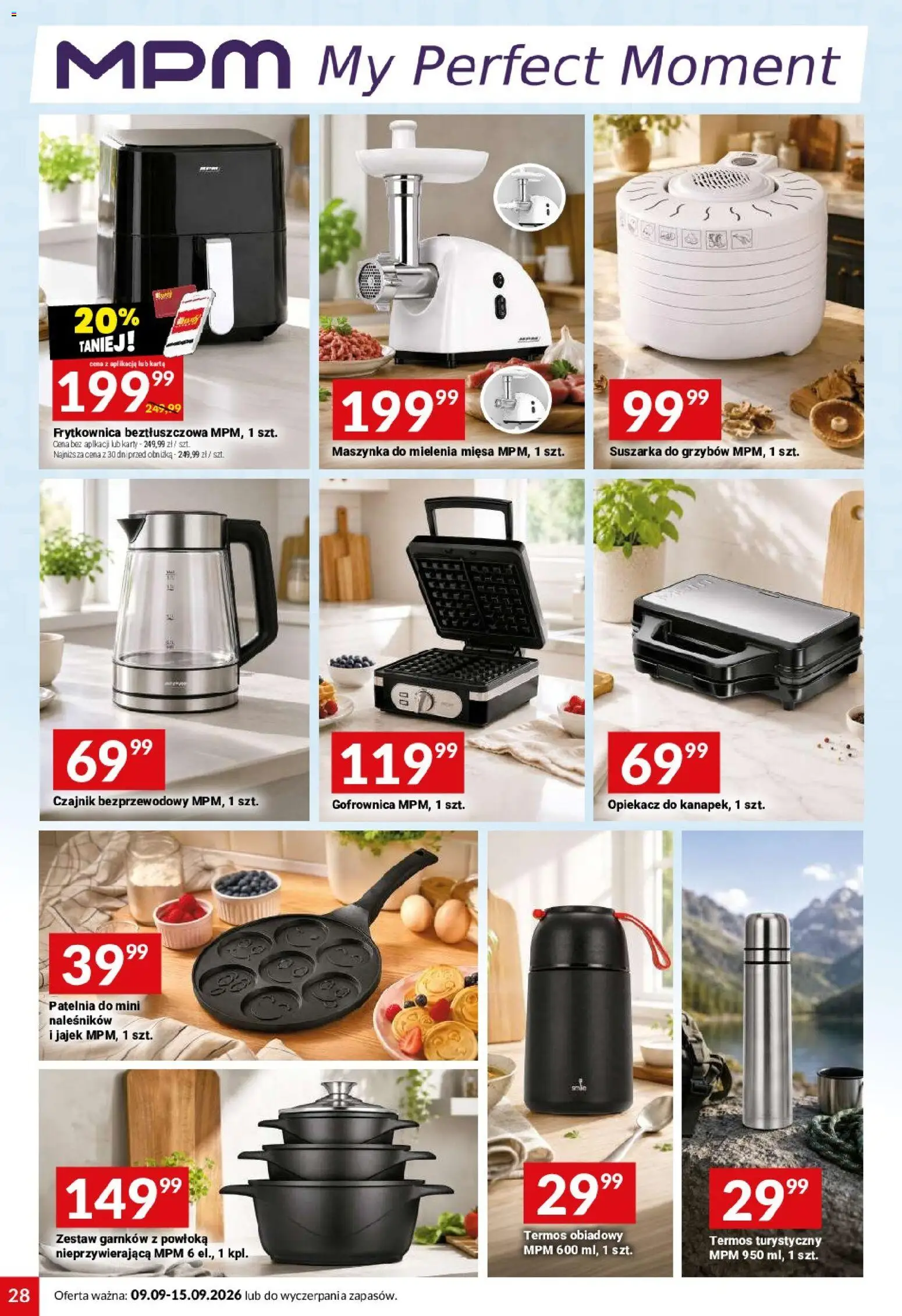 Twój Market gazetka od 09.09.2026 | Strona: 28 | Produkty: Karta, Suszarka, Termos obiadowy, Suszarka do grzybów