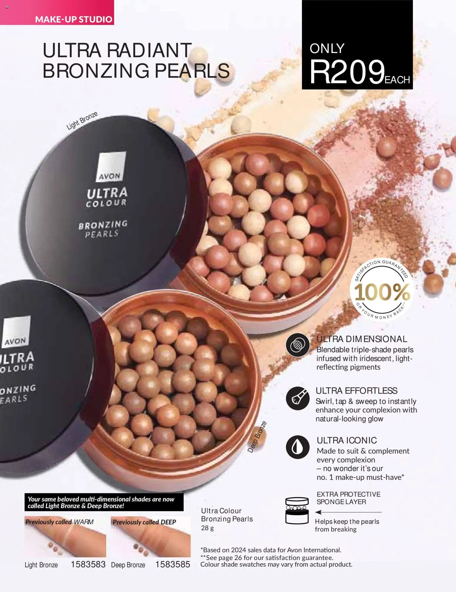 New Avon catalogue – valid from 01/10/2026 | Page: 44 | Products: Bronzing pearls, Suit, Light, Tap
