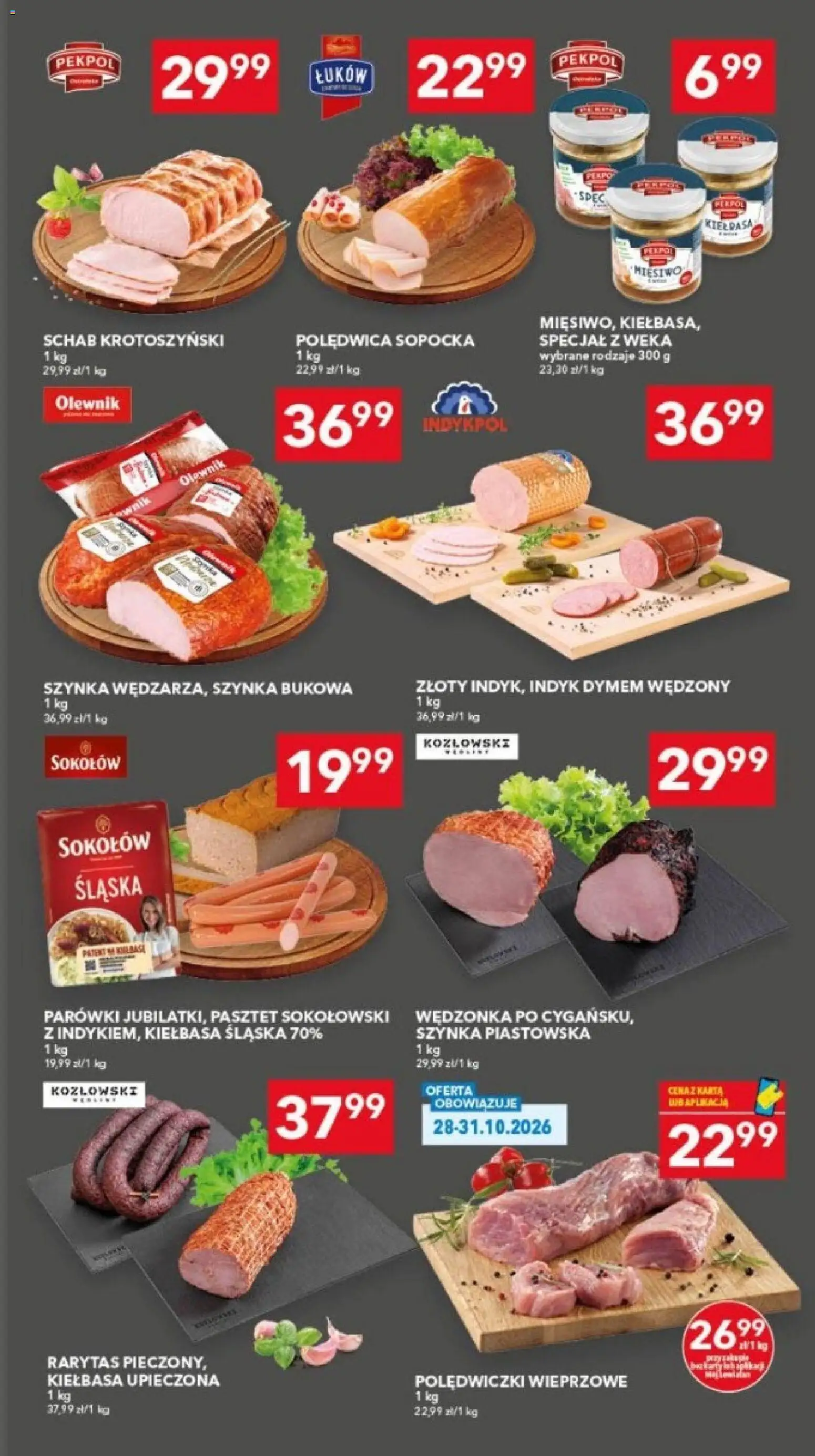 Lewiatan gazetka - Gdańsk od 22.10.2026 | Strona: 5 | Produkty: Schab, Indyk, Polędwica sopocka, Polędwiczki wieprzowe