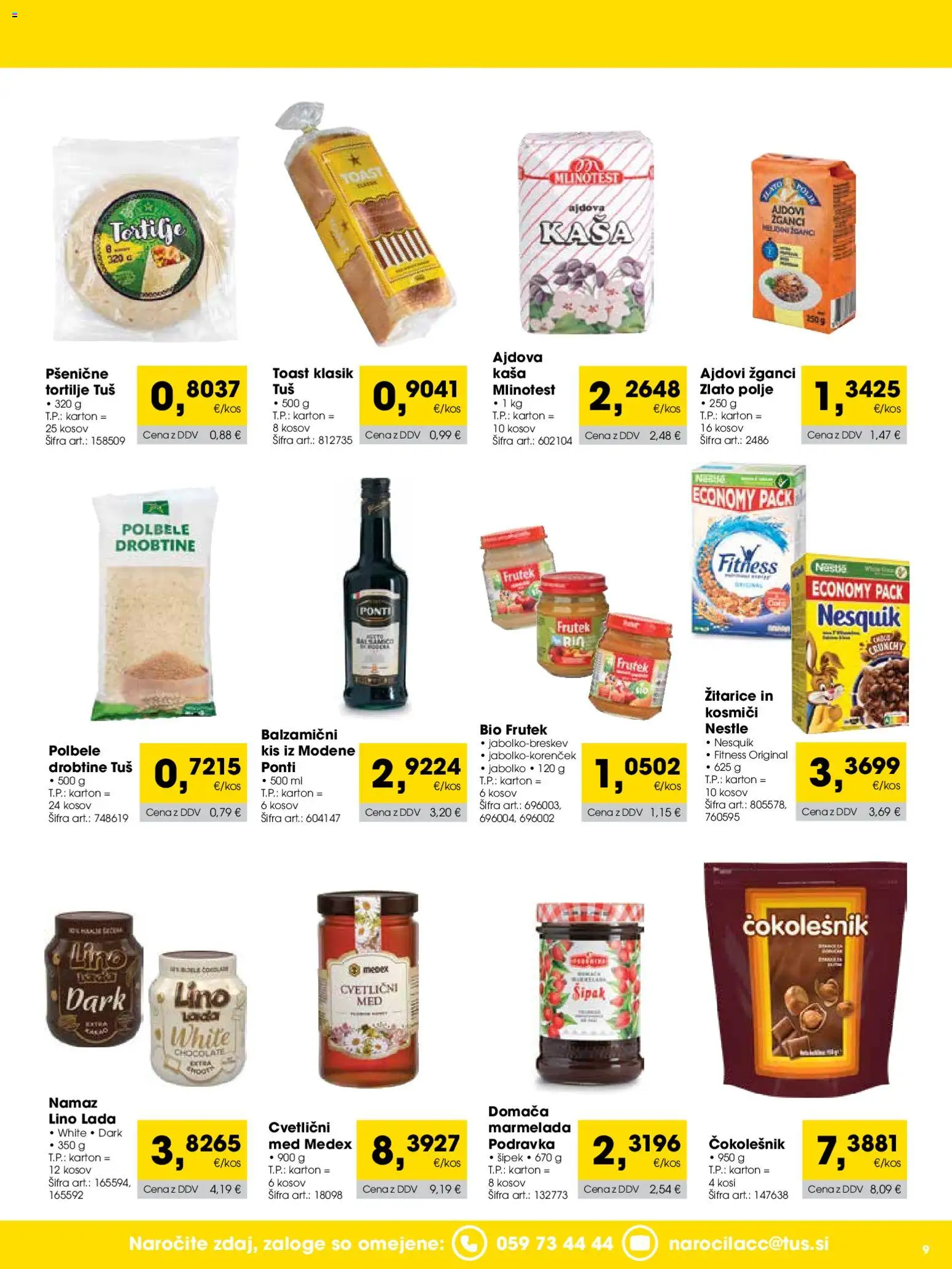 Novi Tuš katalog ponudbe – veljaven od 01.09.2026 | Stran: 9