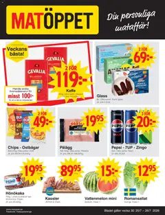 Matöppet erbjudanden - Förhandsvisning av reklamblad från butik Matöppet aktuell från 20/07/2026