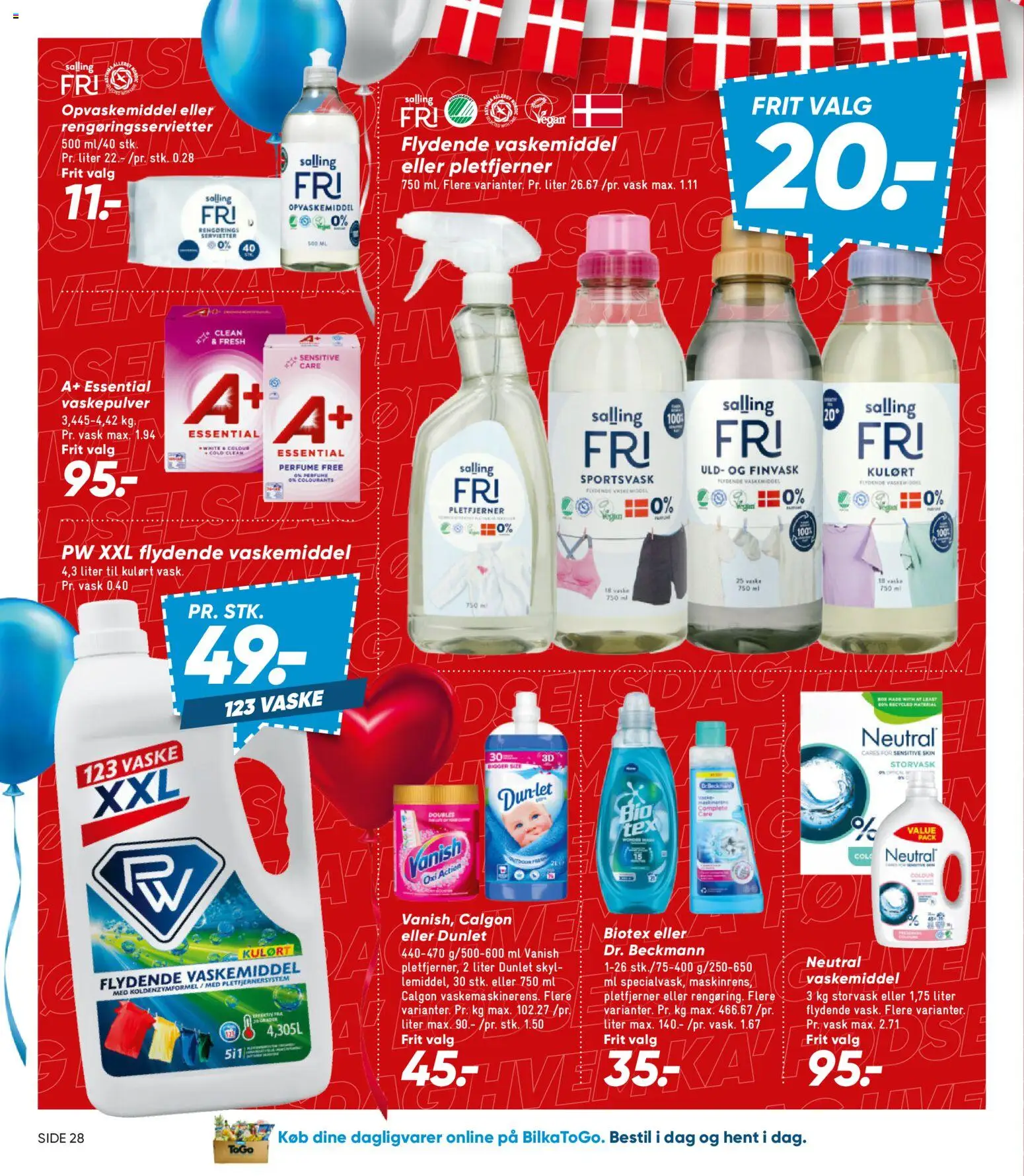 Bilka tilbudsavis – gyldig fra 04/09/2026 | Side: 39 | Produkter: Dagligvarer, Vaskepulver, Pletfjerner, Opvaskemiddel