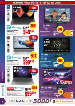 E.leclerc katalog akcije – veljaven od 23.09.2026 | Stran: 6 | Izdelki: Prenosni racunalnik, Monitor, Radio, Prenosnik