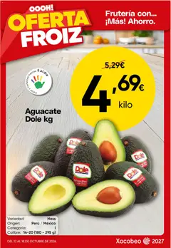 Vista previa Froiz Oferta semanal válido desde el 12/10/2026