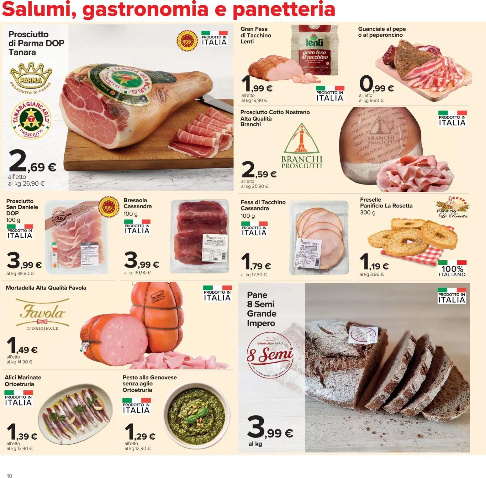 Volantino Carrefour del 16.06.2026 | Pagina: 8 | Prodotti: Tacchino, Prosciutto, Aglio, Mortadella