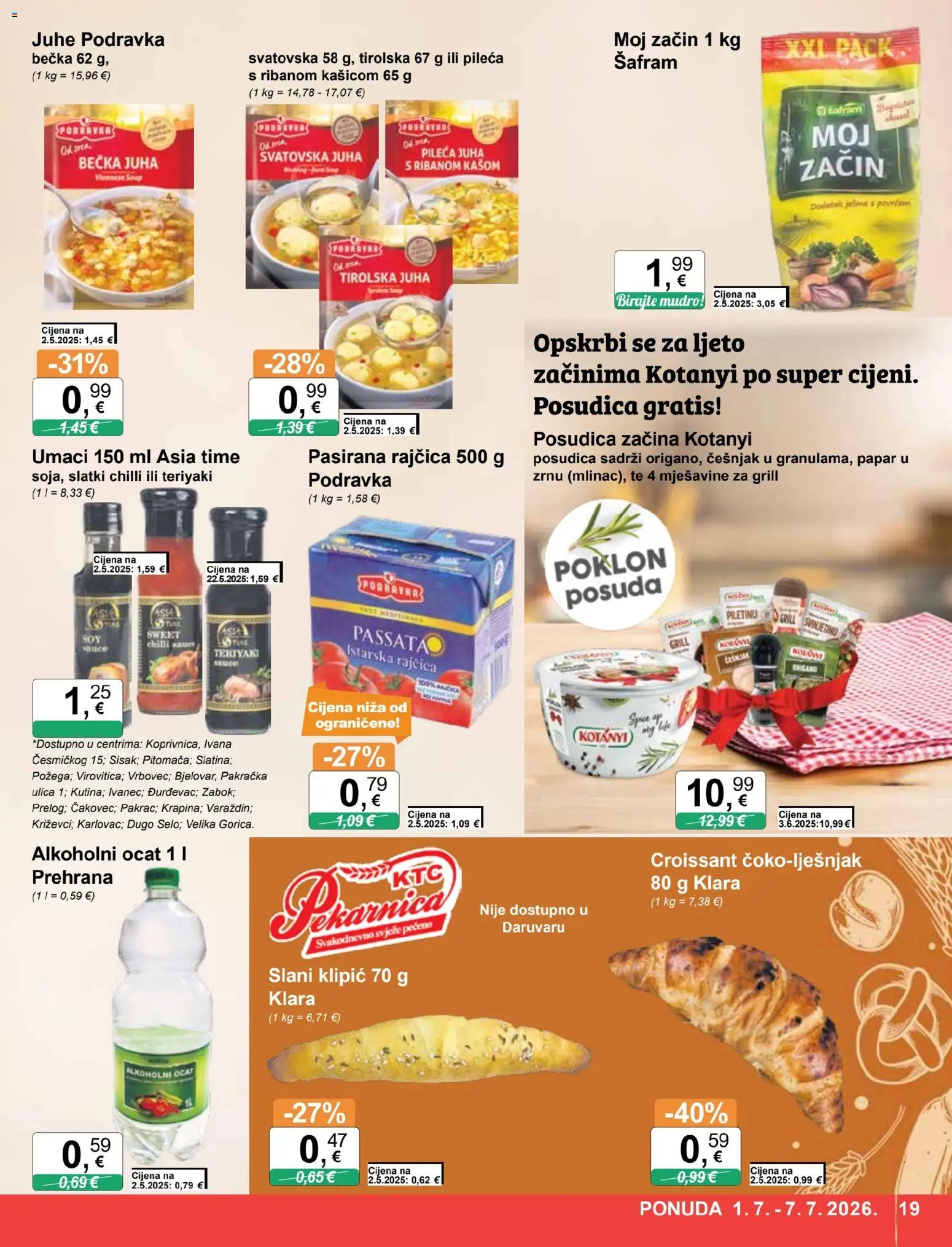 KTC katalog | vrijedi od 01.07.2026 | Stranica: 19 | Proizvodi: Ocat, Papar, Češnjak, Rajčica