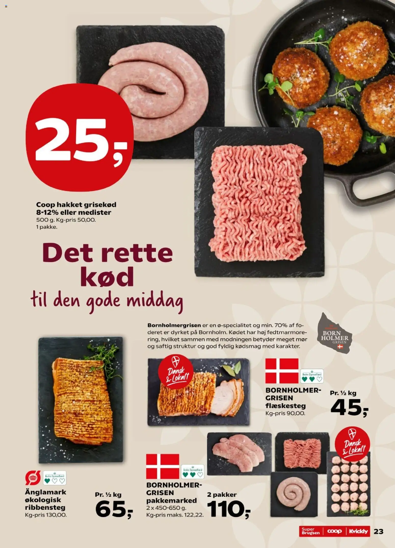 Super Brugsen tilbudsavis – gyldig fra 23/10/2026 | Side: 25 | Produkter: Flæskesteg