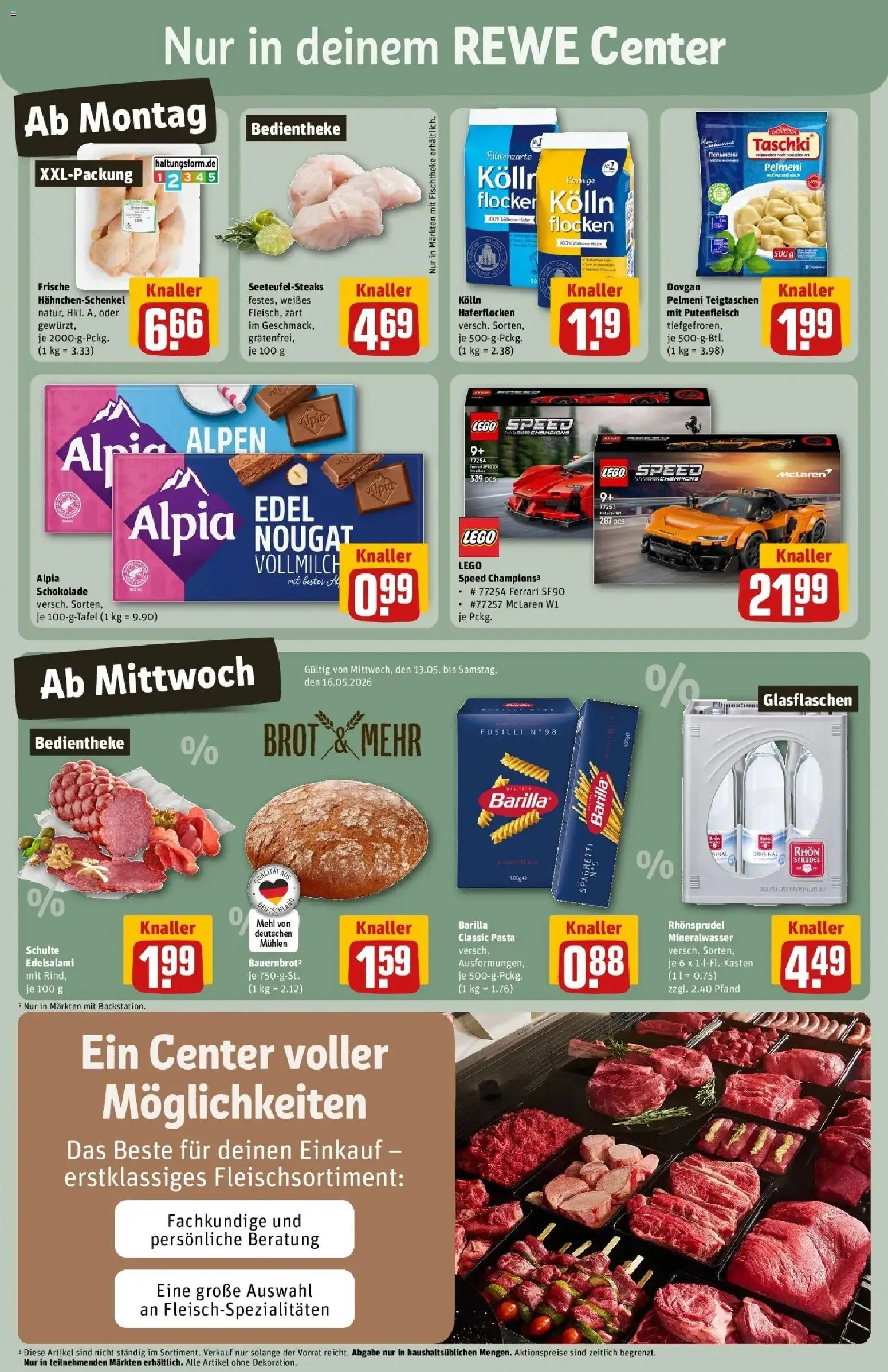 Rewe Prospekt Darmstadt	 – gültig ab 10.05.2026 | Seite: 3 | Produkte: Kolln haferflocken, Barilla, Mineralwasser, Flocken