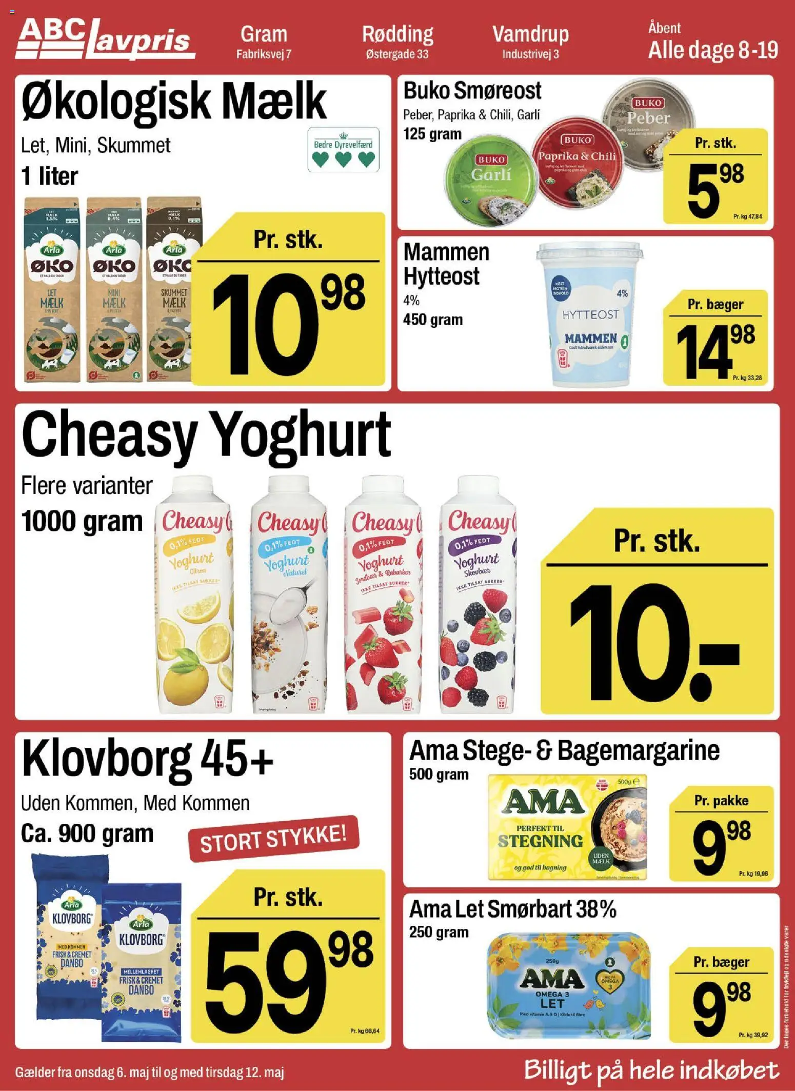 Abc Lavpris tilbudsavis – gyldig fra 06.05.2026 | Side: 4 | Produkter: Yoghurt, Jordbær, Hytteost, Peber