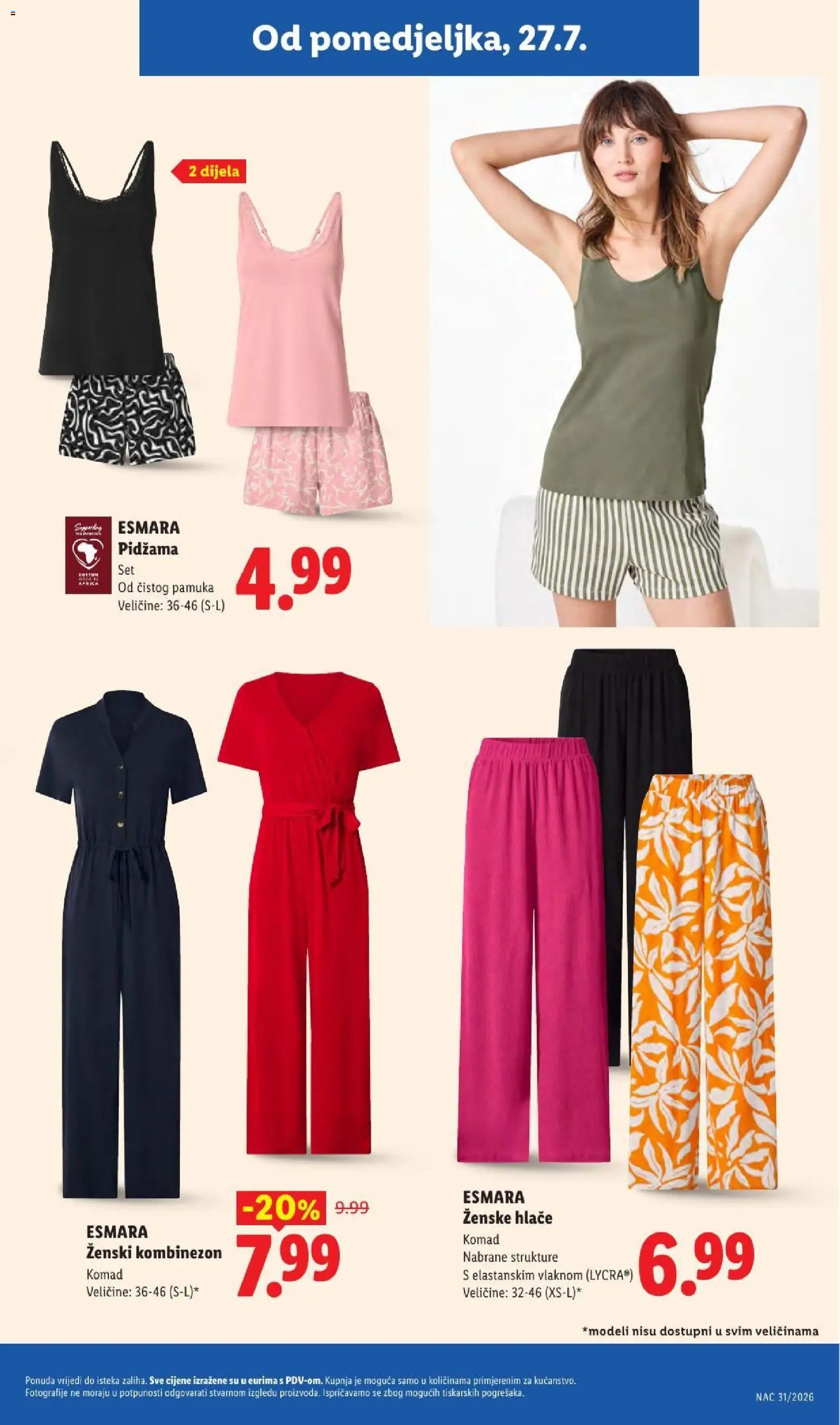 Lidl katalog | vrijedi od 23.07.2026 | Stranica: 33 | Proizvodi: Hlače, Kombinezon, Pidžama