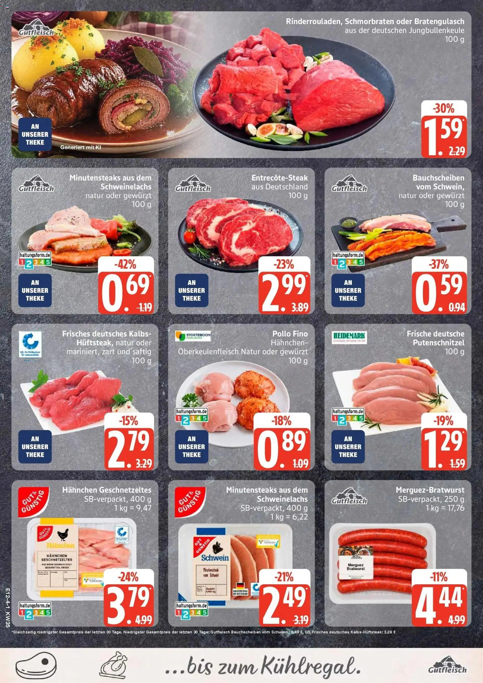 Edeka Prospekt Hamburg (ab 24.08.2026) » Angebote Online | Seite: 4 | Produkte: Hahnchen, Theke, Bratwurst, Putenschnitzel