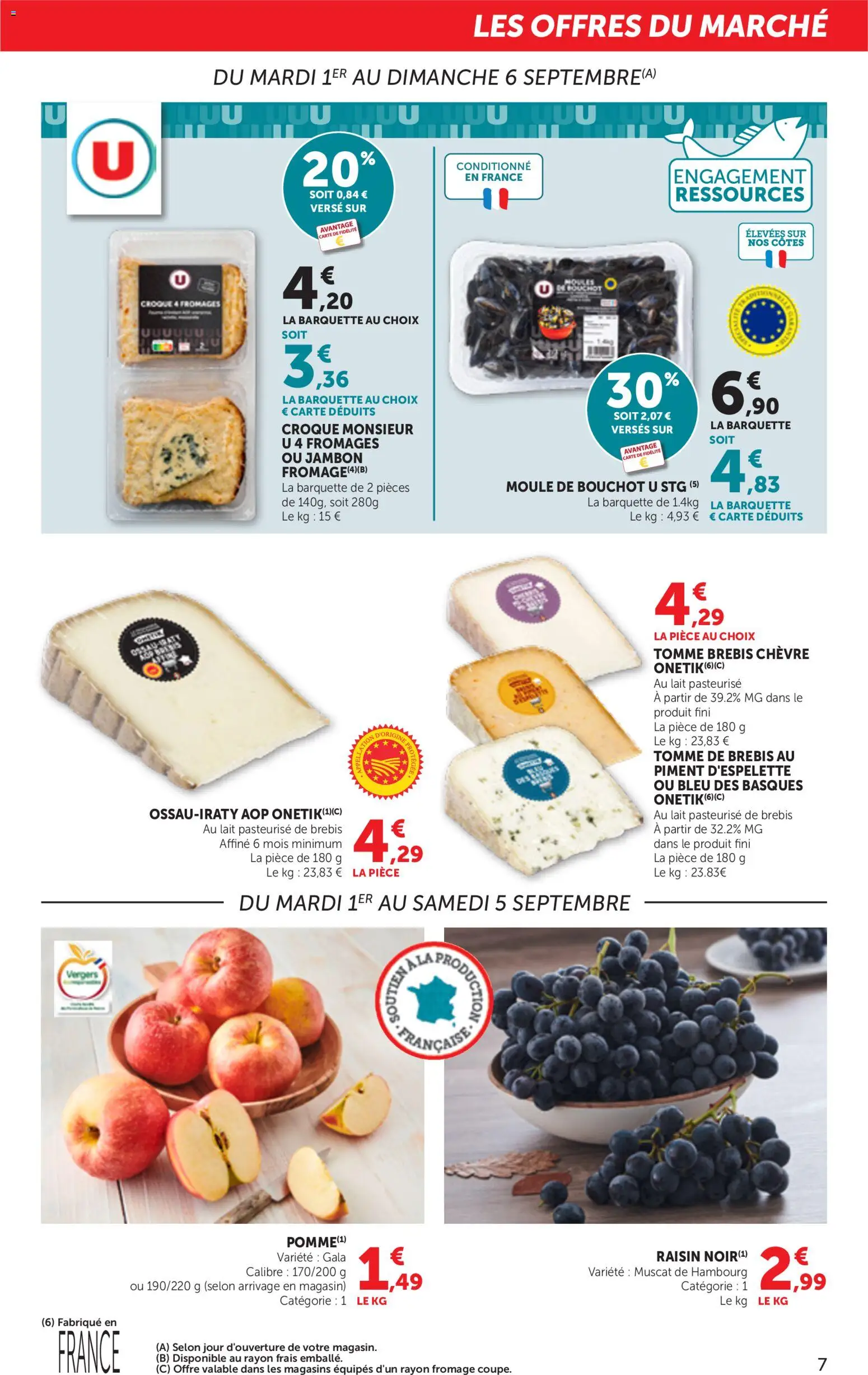 {H1} | Page: 7 | Produits: Raisin, Piment d'espelette, Lait, Jambon