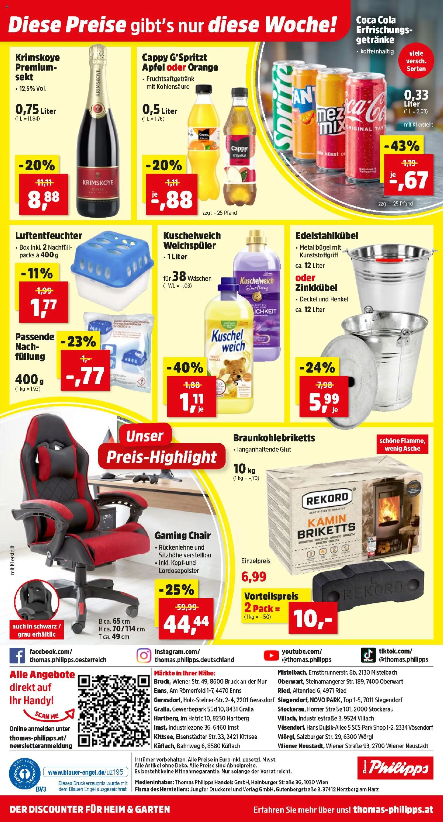 Thomas Philipps Flugblatt gültig ab 05.10.2026 | Seite: 15 | Produkte: Getränke, Vanille, Äpfel, Weichspüler