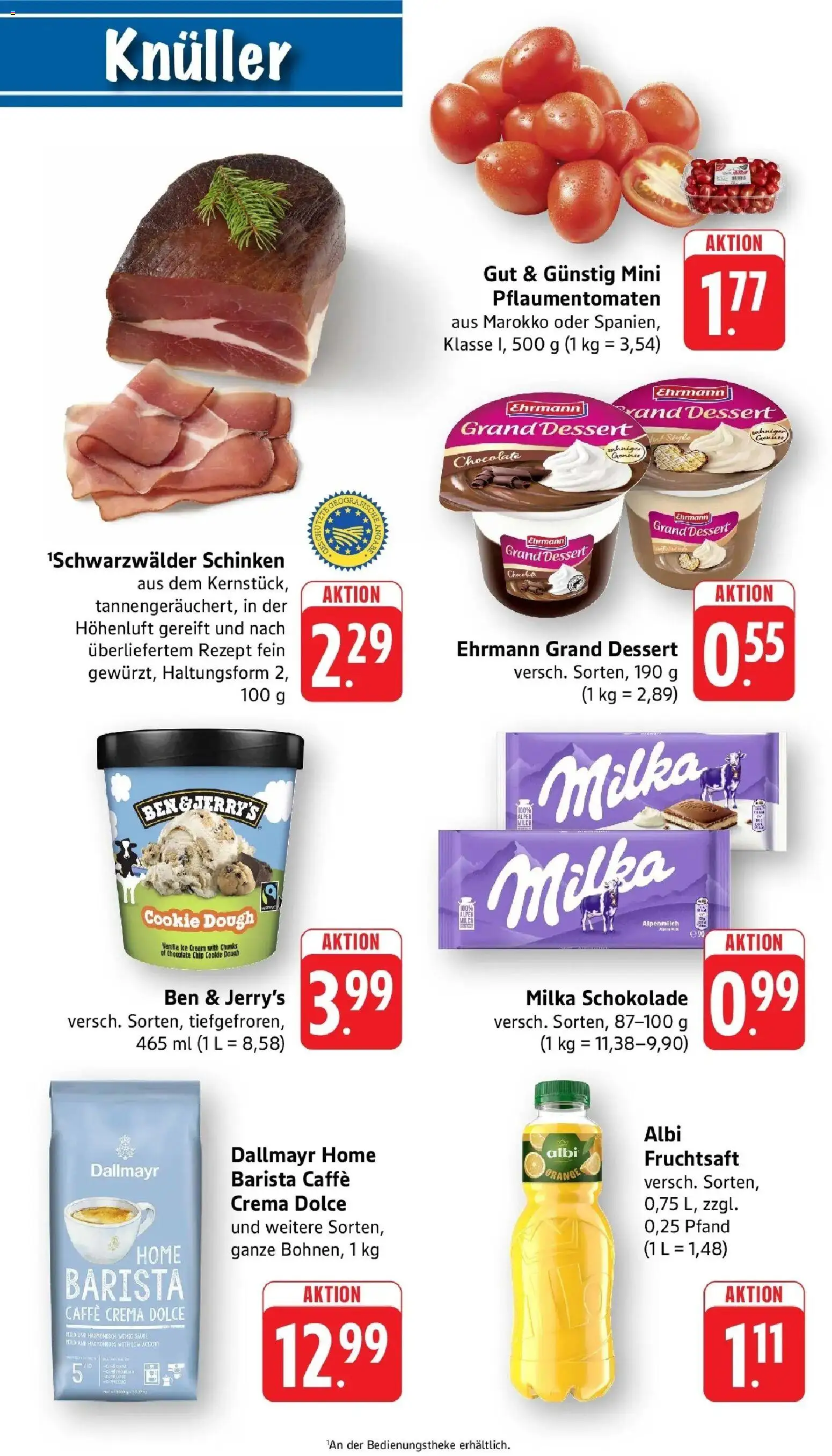 nah & gut Prospekt Offenburg-Zunsweier – gültig ab 19.10.2026 | Seite: 10 | Produkte: Ehrmann grand dessert, Milka schokolade, Ben & Jerry's, Fruchtsaft