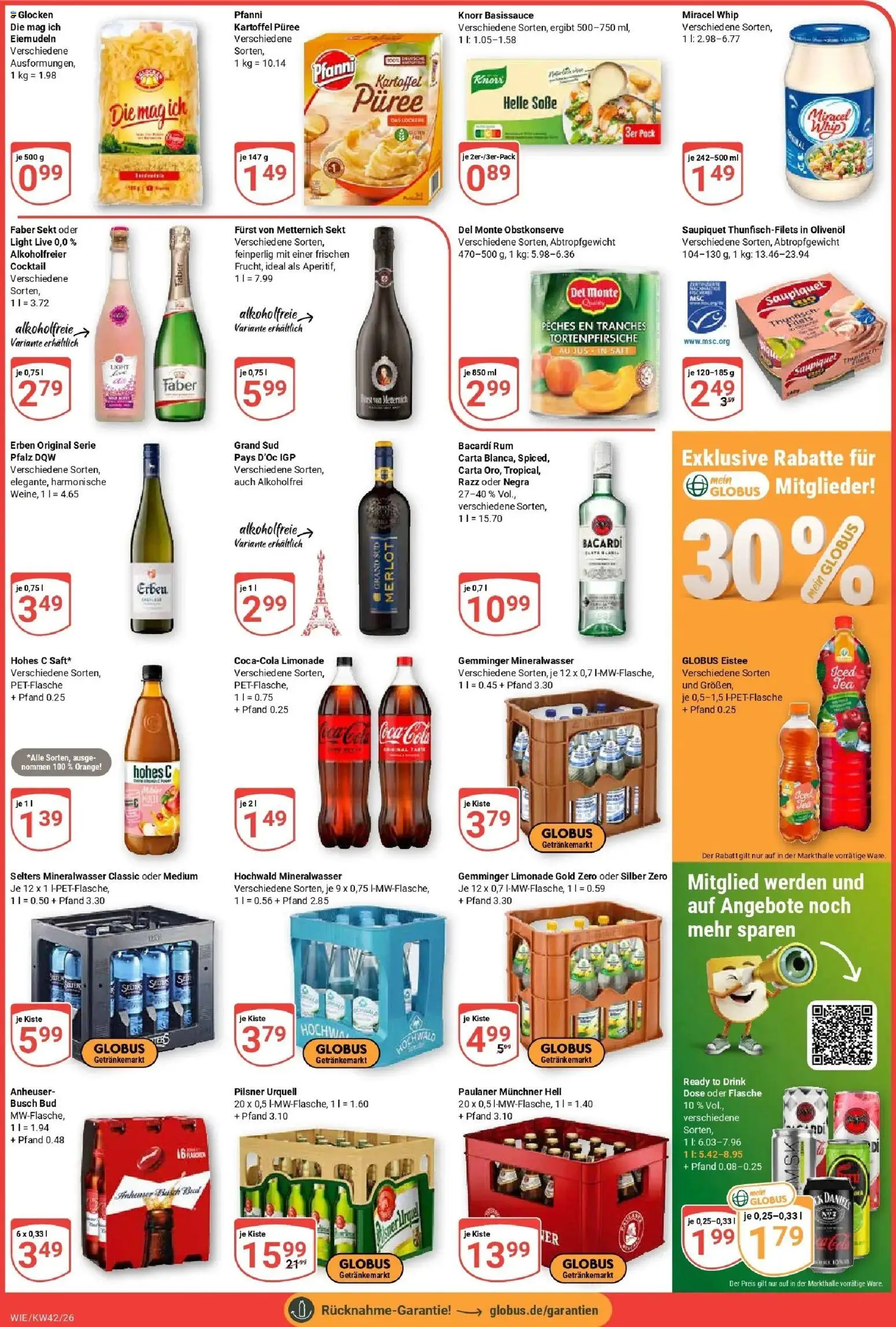 Globus Prospekt Waghäusel (ab 12.10.2026) » Angebote online | Seite: 4 | Produkte: Cola, Olivenol, Mineralwasser, Pilsner urquell
