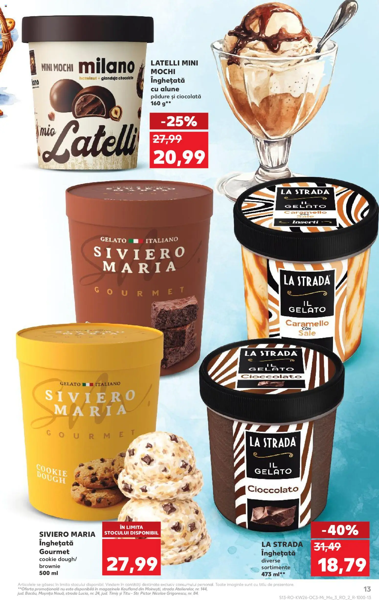Kaufland RO akciós ujság - amely érvényes a következő dátumtól: 2026.06.24. | Oldal: 13 | Termékek: Brownie