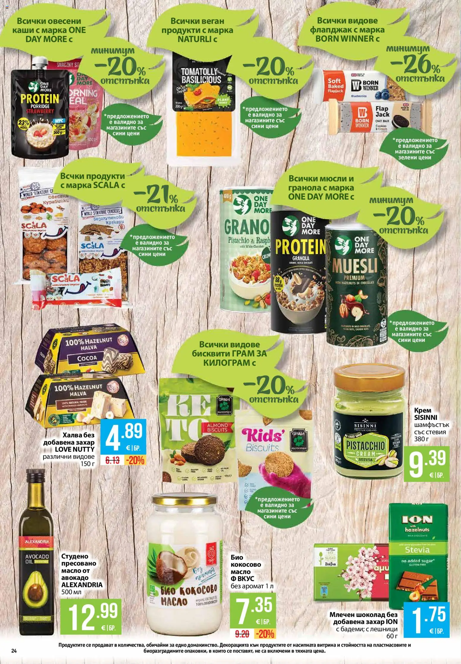 {H1} | Страница: 24 | Продукти: Крем, Авокадо, Захар, Лешници