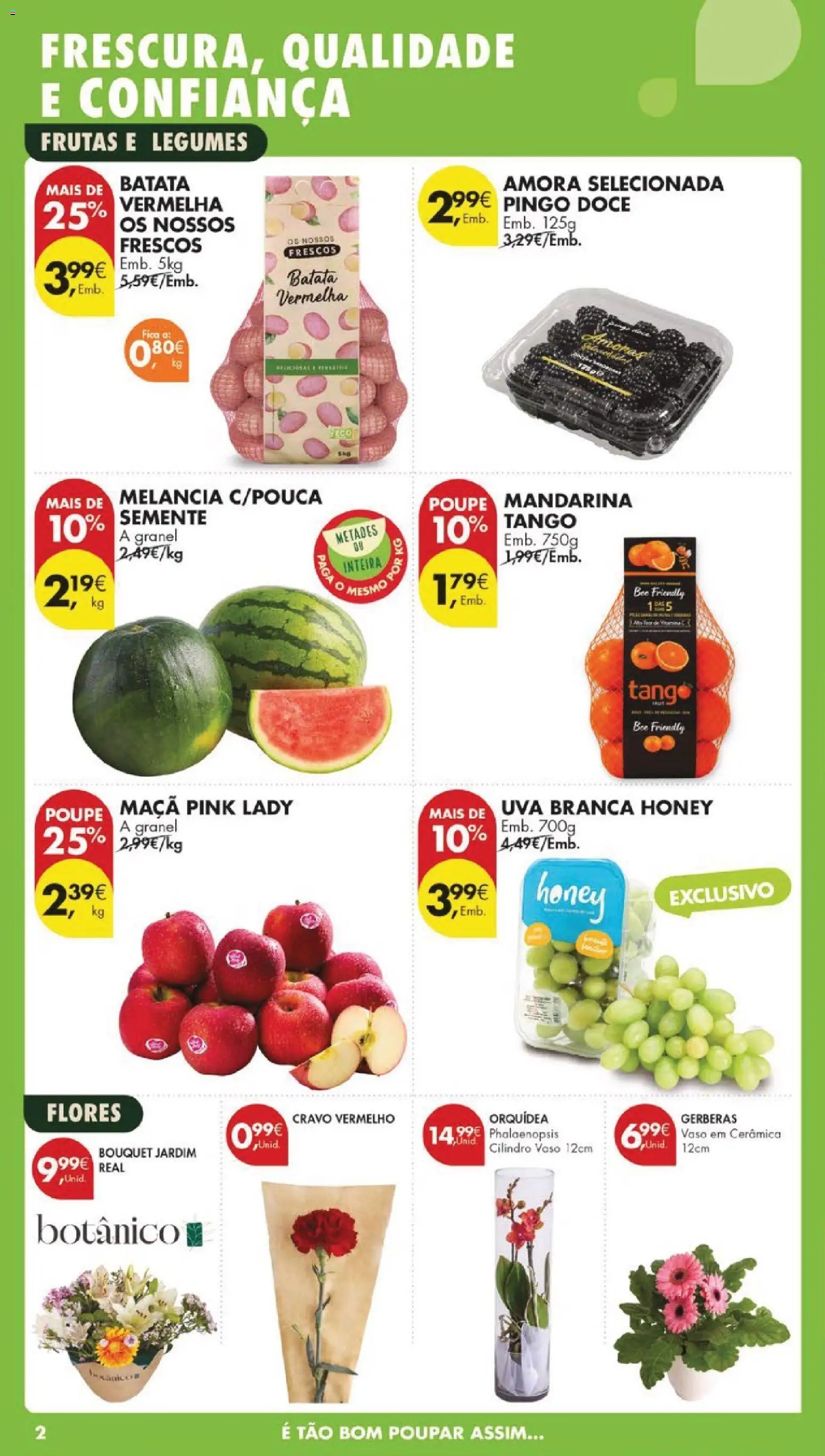 Pingo Doce folheto │ válido de 21.04.2026 | Página: 2 | Produtos: Batata, Maça, Vaso, Melancia