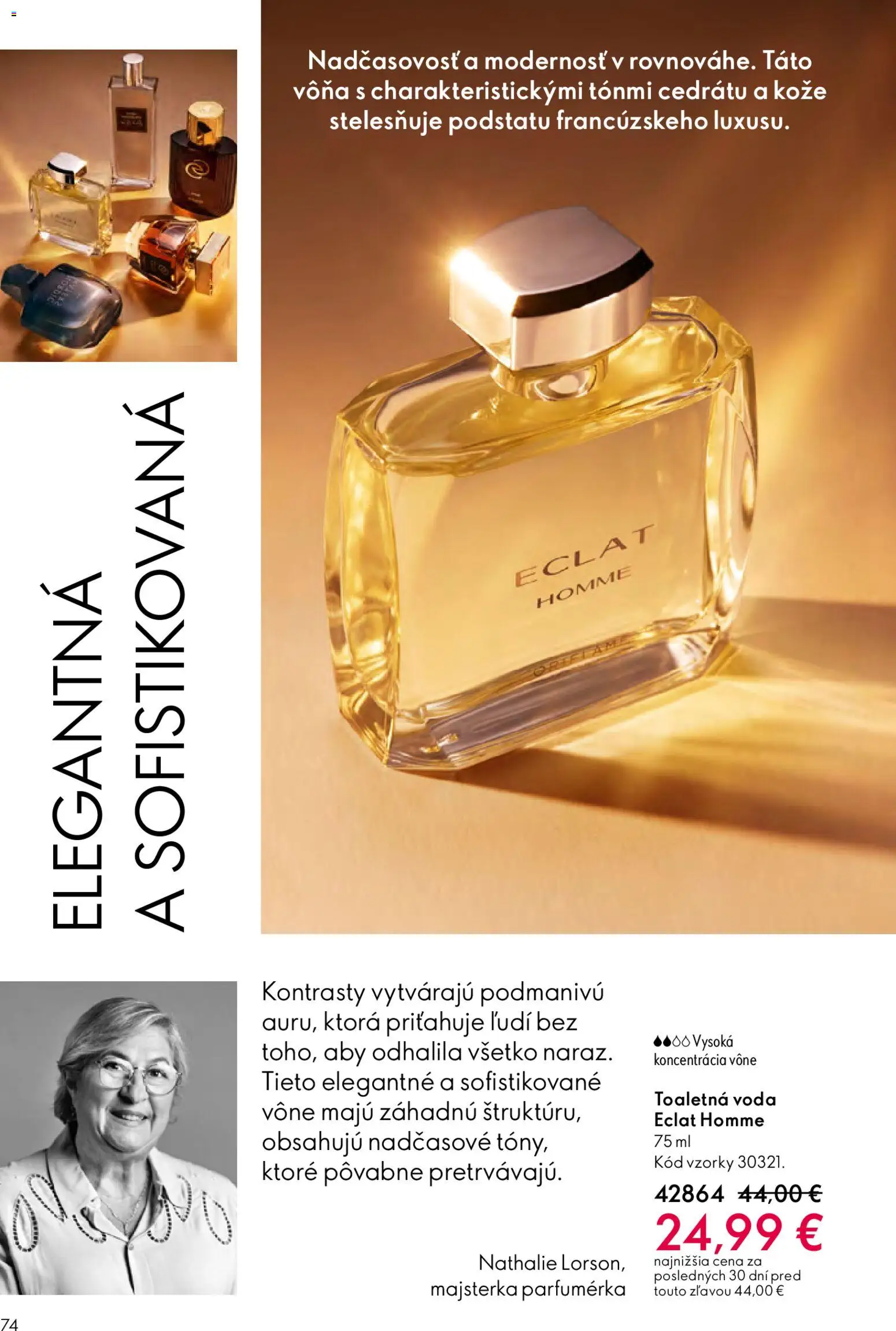 Nové Oriflame akcie – leták je platný od 15.04.2026 | Strana: 74 | Produkty: Toaletná voda, Voda
