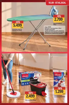 Pegla DST1030/20 Philips, Snaga: 2000W Rezervoar za vodu kapaciteta: 250 ml Nelepljiva grejna ploča Funkcija samoočišćenja i zaštita od kamenca Uključuje eko režim, funkciju protiv kapanja i vertikalnu paru za jednostavnu upotrebu - pregled Mega Maxi kataloga - važi od 17.09.2026 | Strana: 2 | Proizvode: Pegla, Mop, Daska za peglanje, Vileda