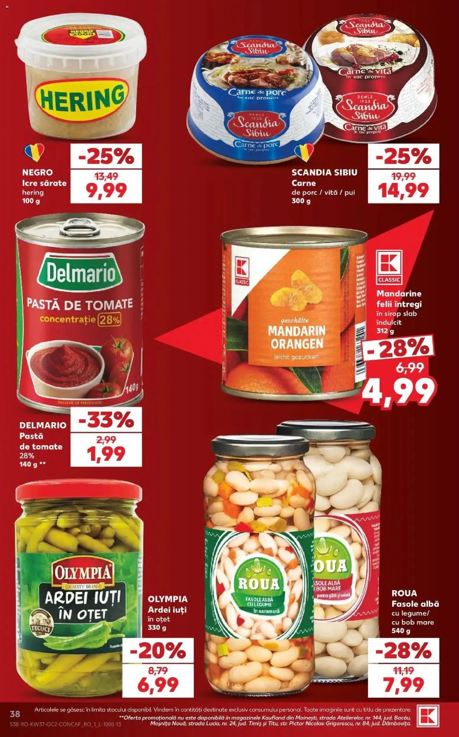Kaufland Domnesti 09.09.2026 - Revista si Oferta | Pagină: 38 | Produse: Vită, Ardei, Pastă de tomate, Oțet