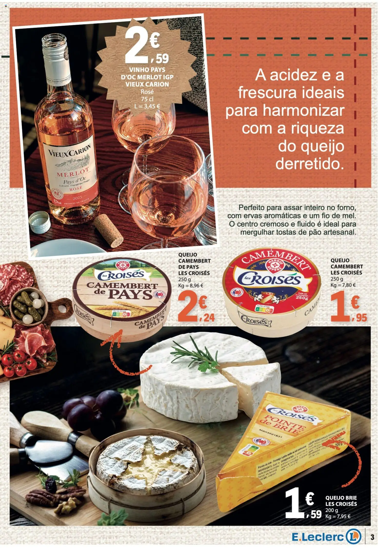 E.Leclerc folheto da Nossa Marca │ válido de 01/11/2026 | Página: 3 | Produtos: Camembert, Ervas aromáticas, Pão, Patê
