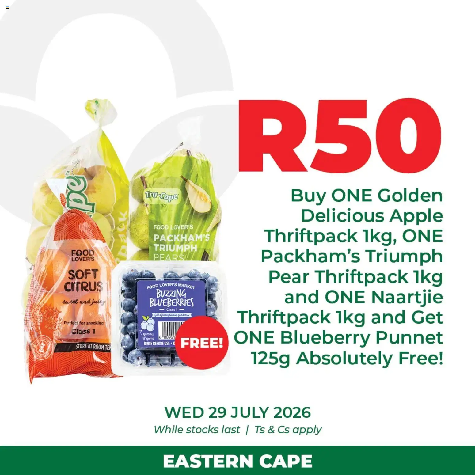 New Food Lover's Market catalogue – valid from 29/07/2026 | Page: 3 | Products: Pears, Blueberries