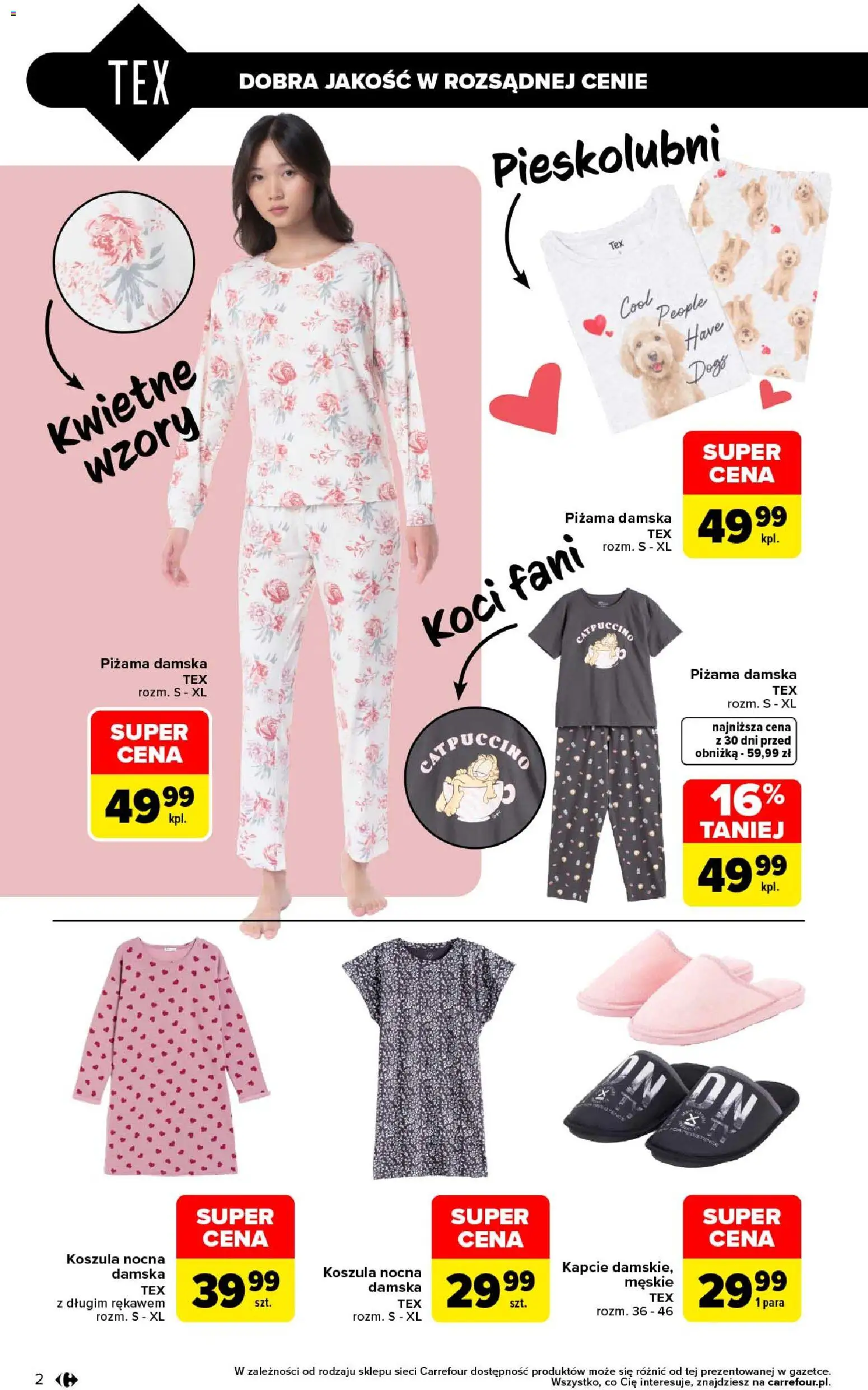 Carrefour gazetka - Sezon na okazje od 28.09.2026 | Strona: 2 | Produkty: Koszula, Piżama, Kapcie, Damska piżama