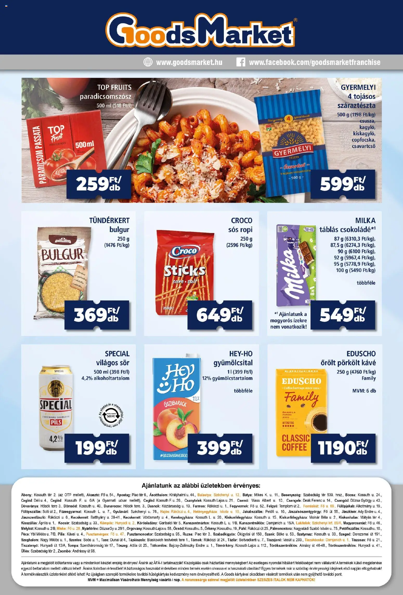 Goods Market akciós ujság - amely érvényes a következő dátumtól: 2026.09.17. | Oldal: 4 | Termékek: Őszibarack, Kávé, Bulgur, Paradicsomszósz