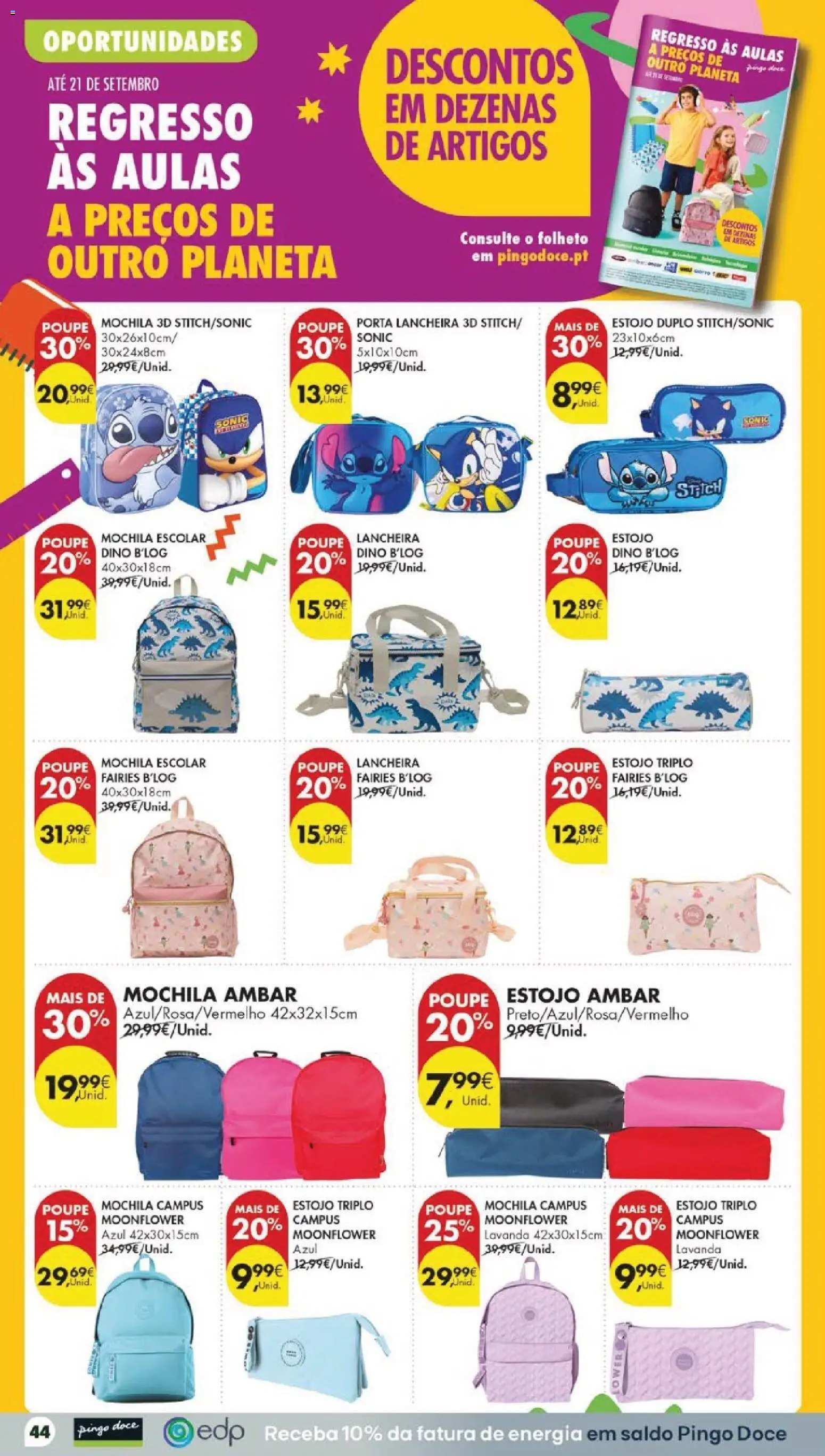 Pingo Doce folheto │ válido de 04/08/2026 | Página: 50 | Produtos: Mochila, Porta