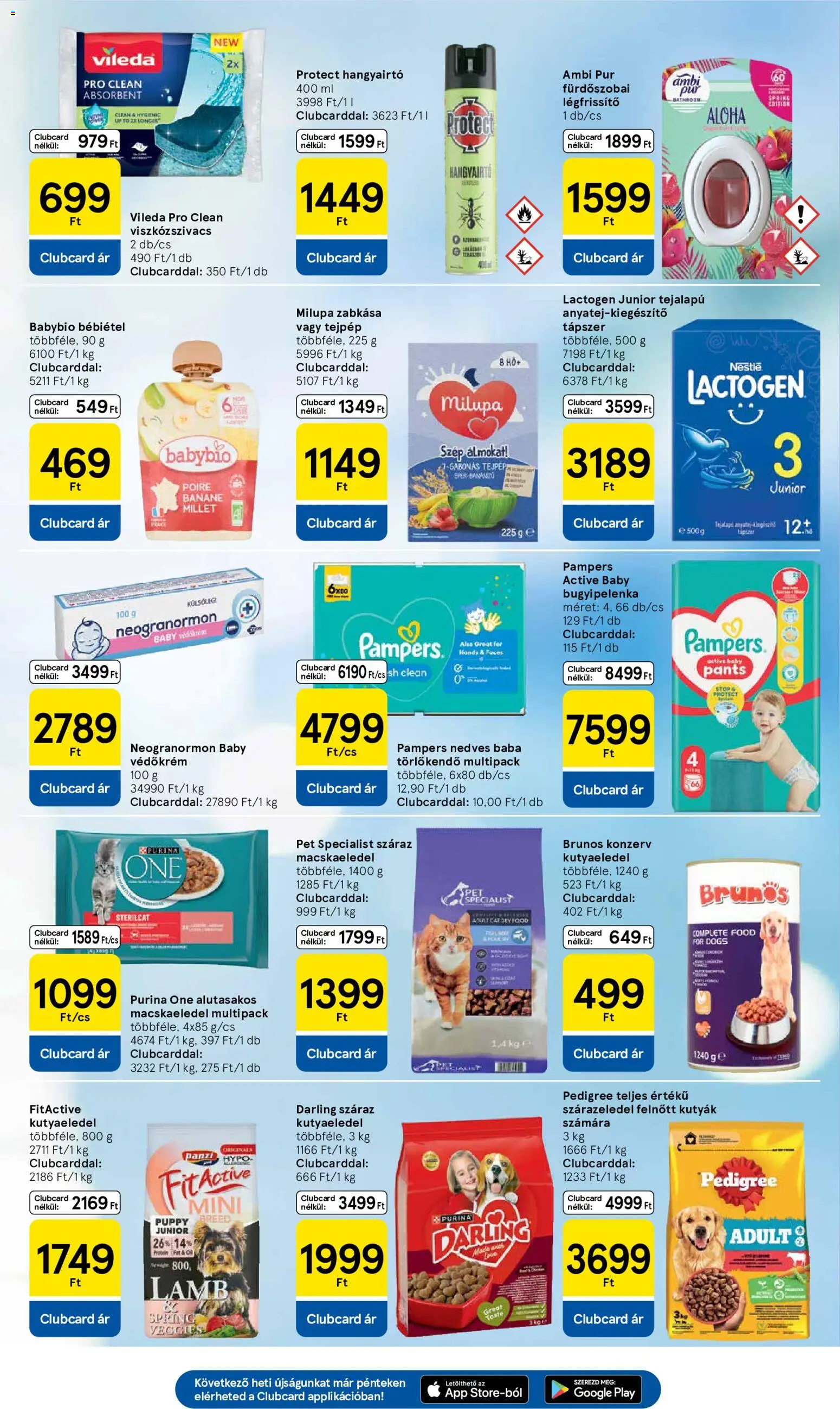 Tesco akciós ujság - amely érvényes a következő dátumtól: 21.05.2026 | Oldal: 9 | Termékek: Macskaeledel, Kutyaeledel, Purina one, Törlőkendő