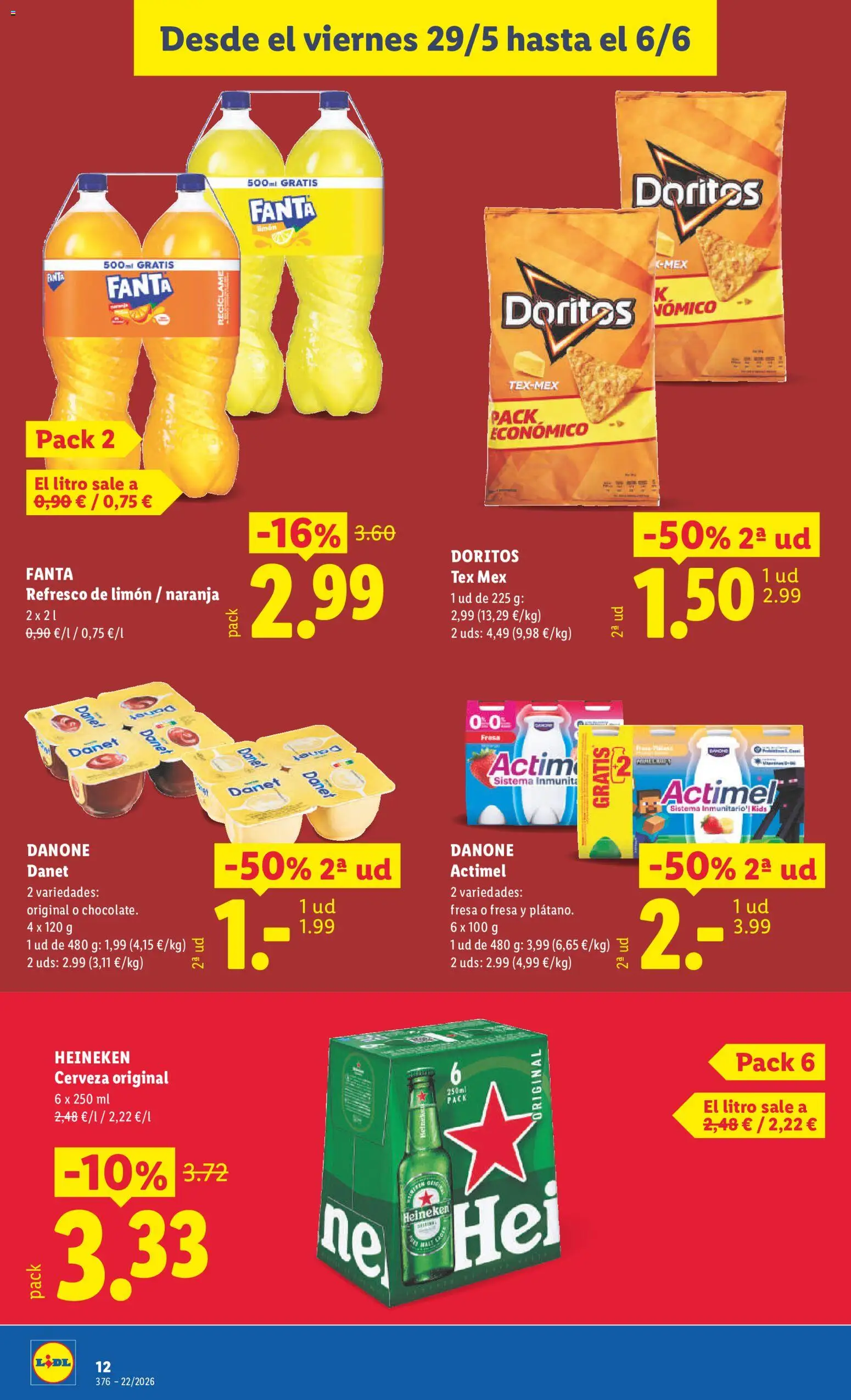Lidl folleto │ válido desde el 29.05.2026 | Página: 12 | Productos: Cerveza, Σπανάκι