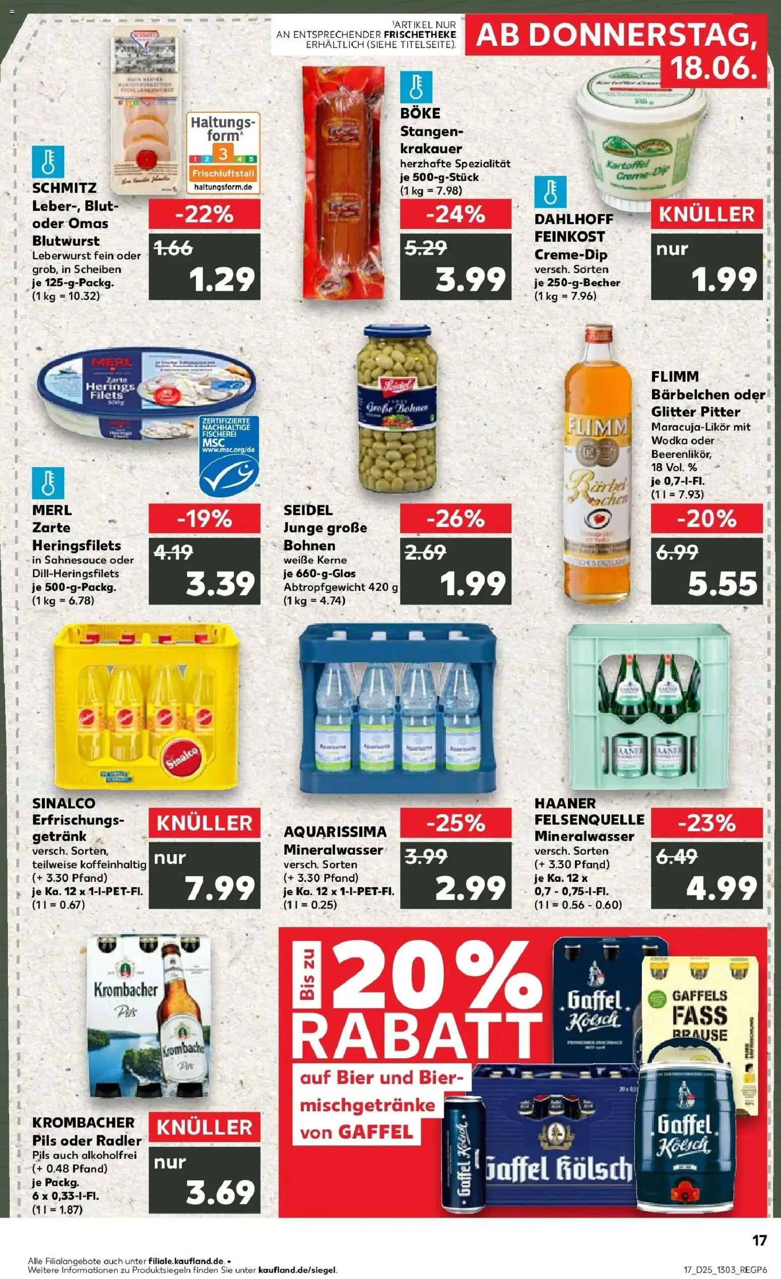 Kaufland Prospekt Pulheim – gültig ab 15.06.2026 | Seite: 2 | Produkte: Sinalco, Bier, Krombacher, Wodka