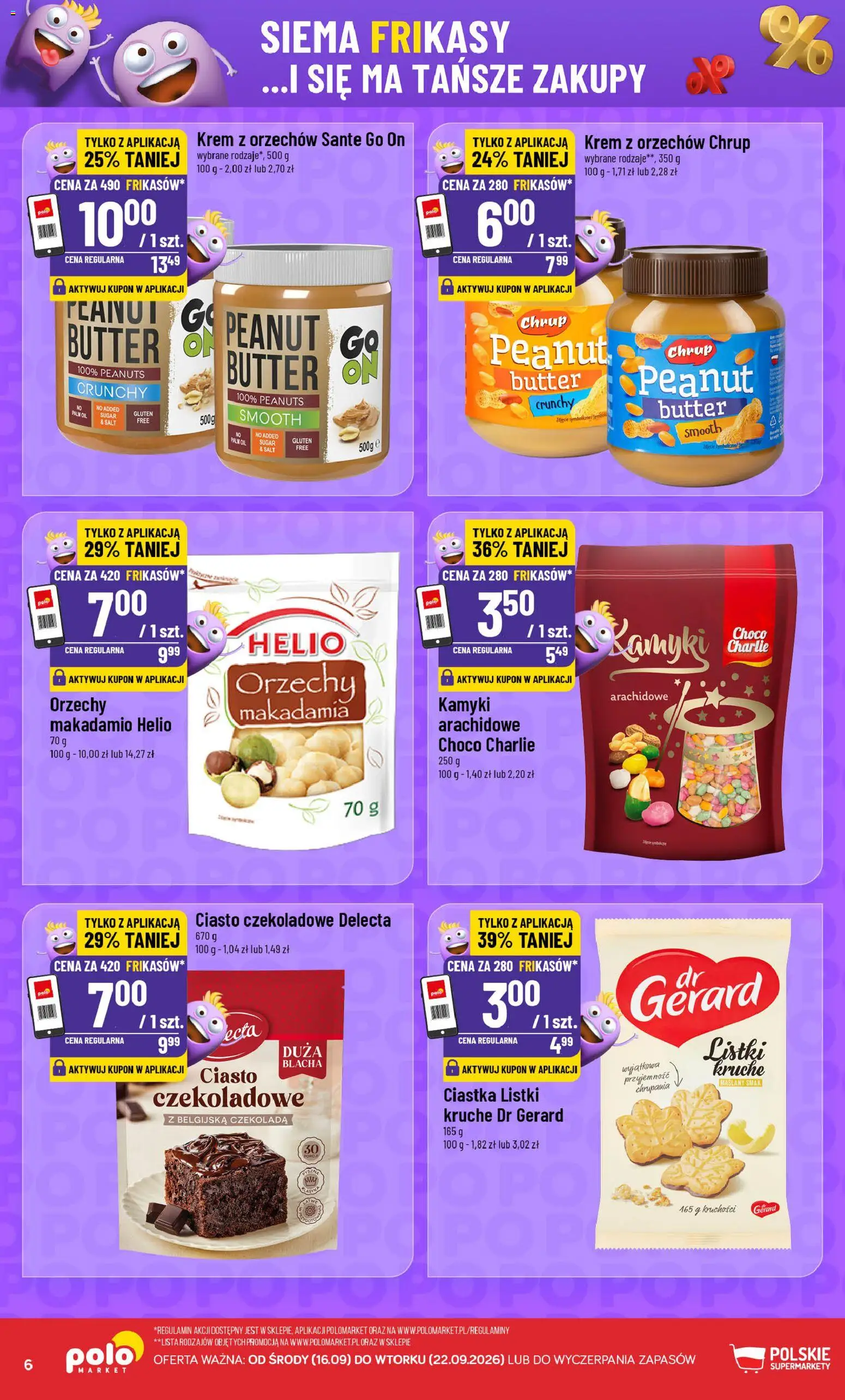 POLOmarket gazetka - Frikasowe Hity od 16.09.2026 | Strona: 6 | Produkty: Ciasto, Ciasto czekoladowe, Belgijska czekolada, Orzechy